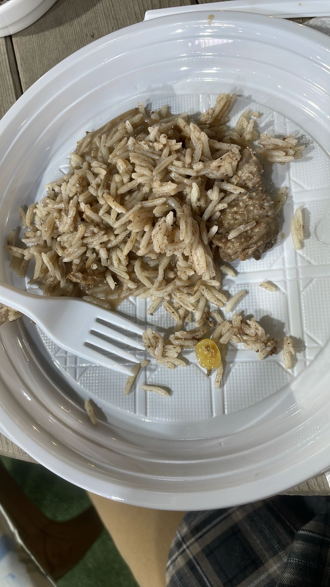 Rice with meat and raisin