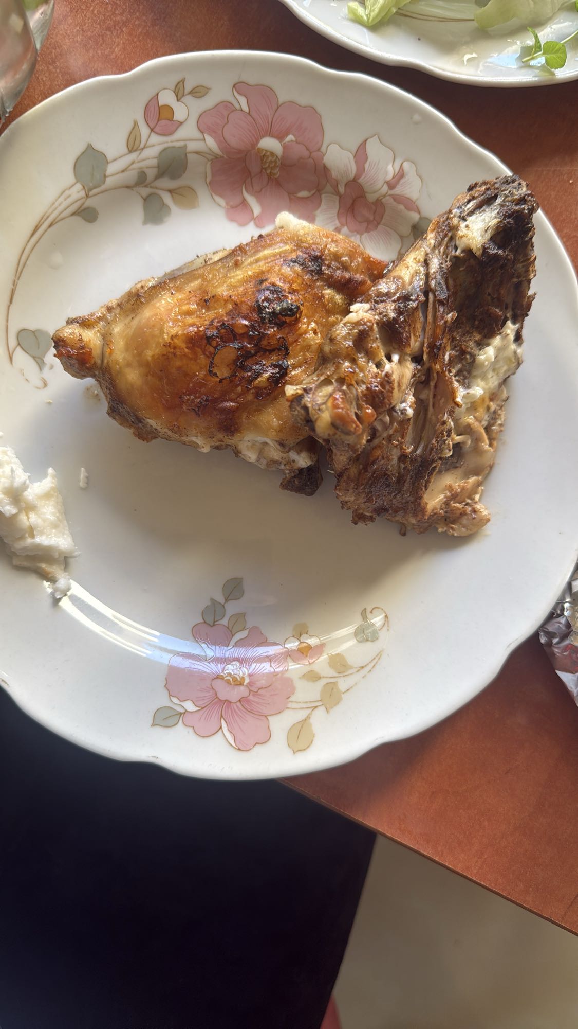 Grilled chicken quarter