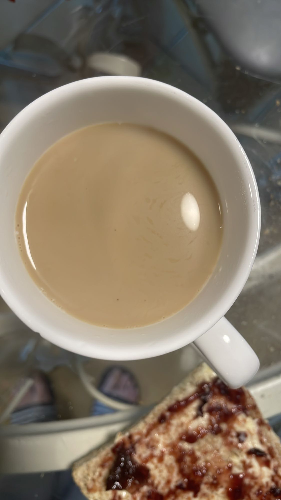 Café au lait et tartine