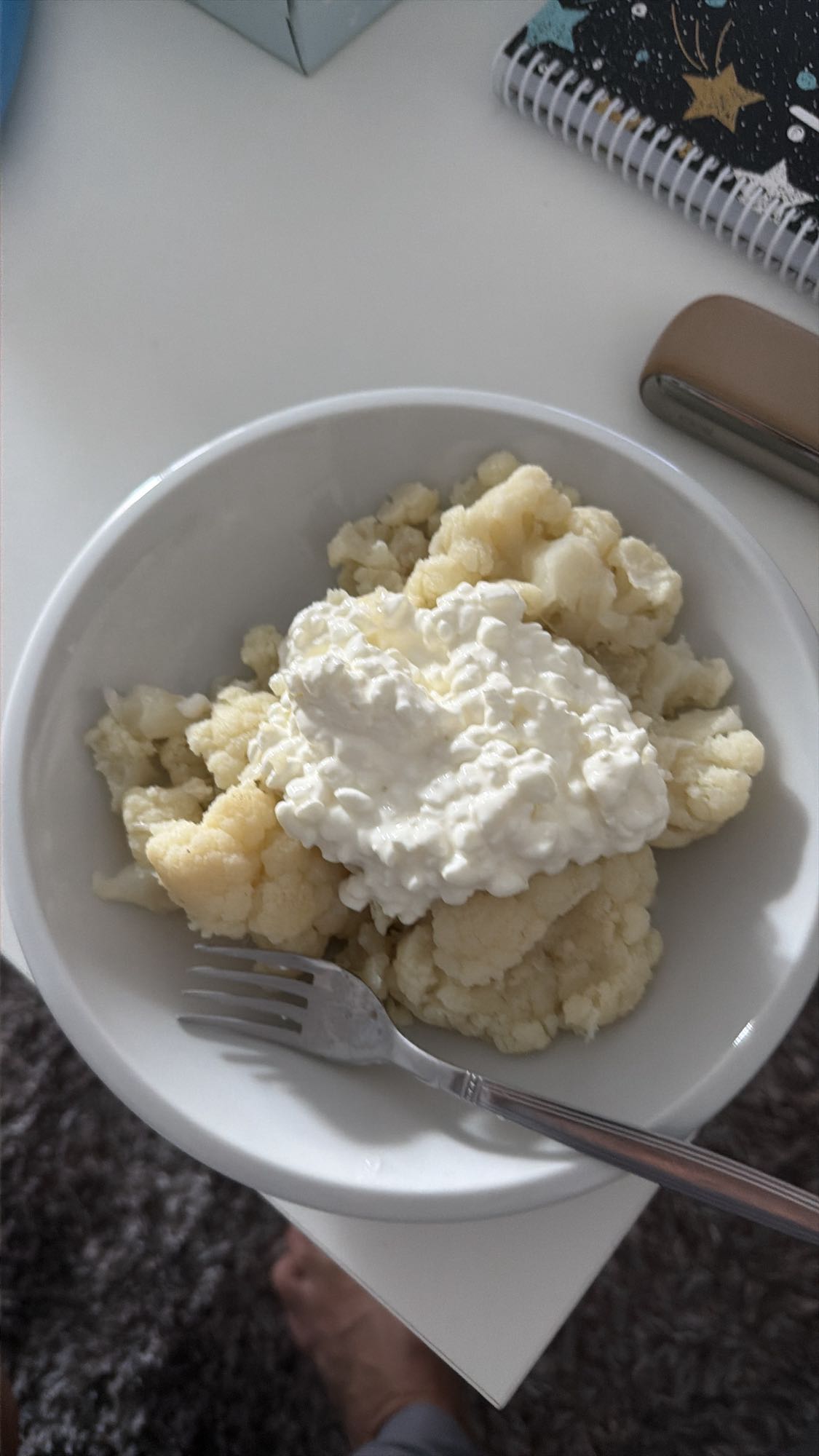 Bloemkool met cottage cheese