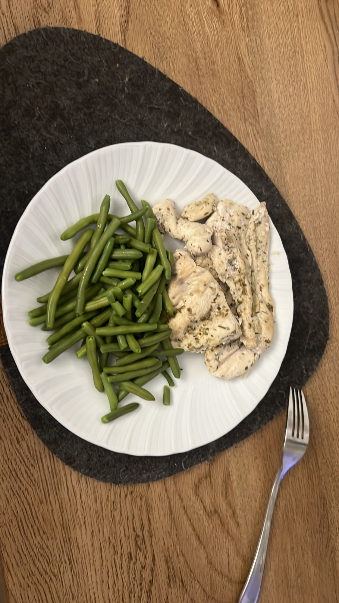 Chicken with green beans