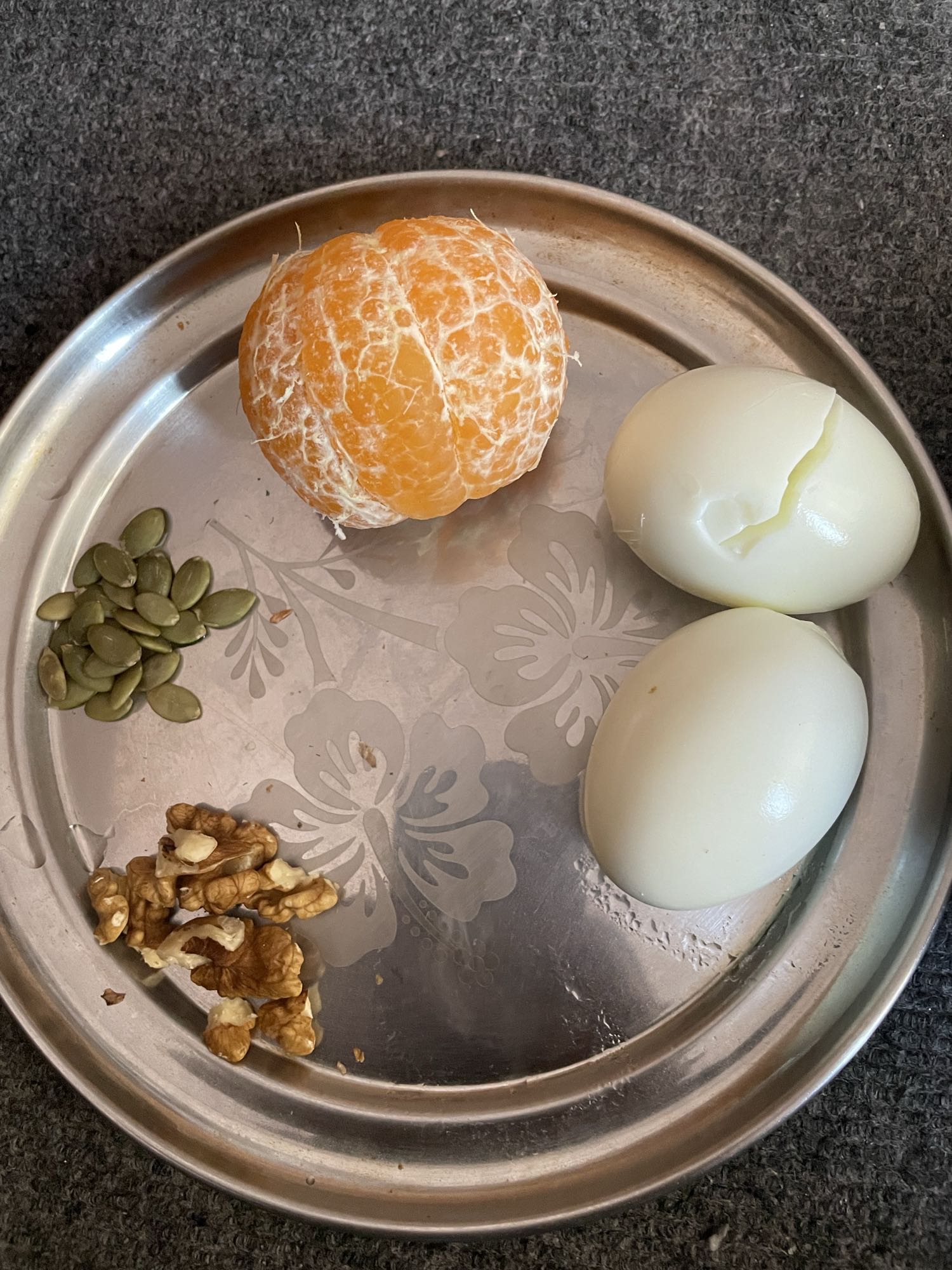 Eggs, Orange & Nuts Plate