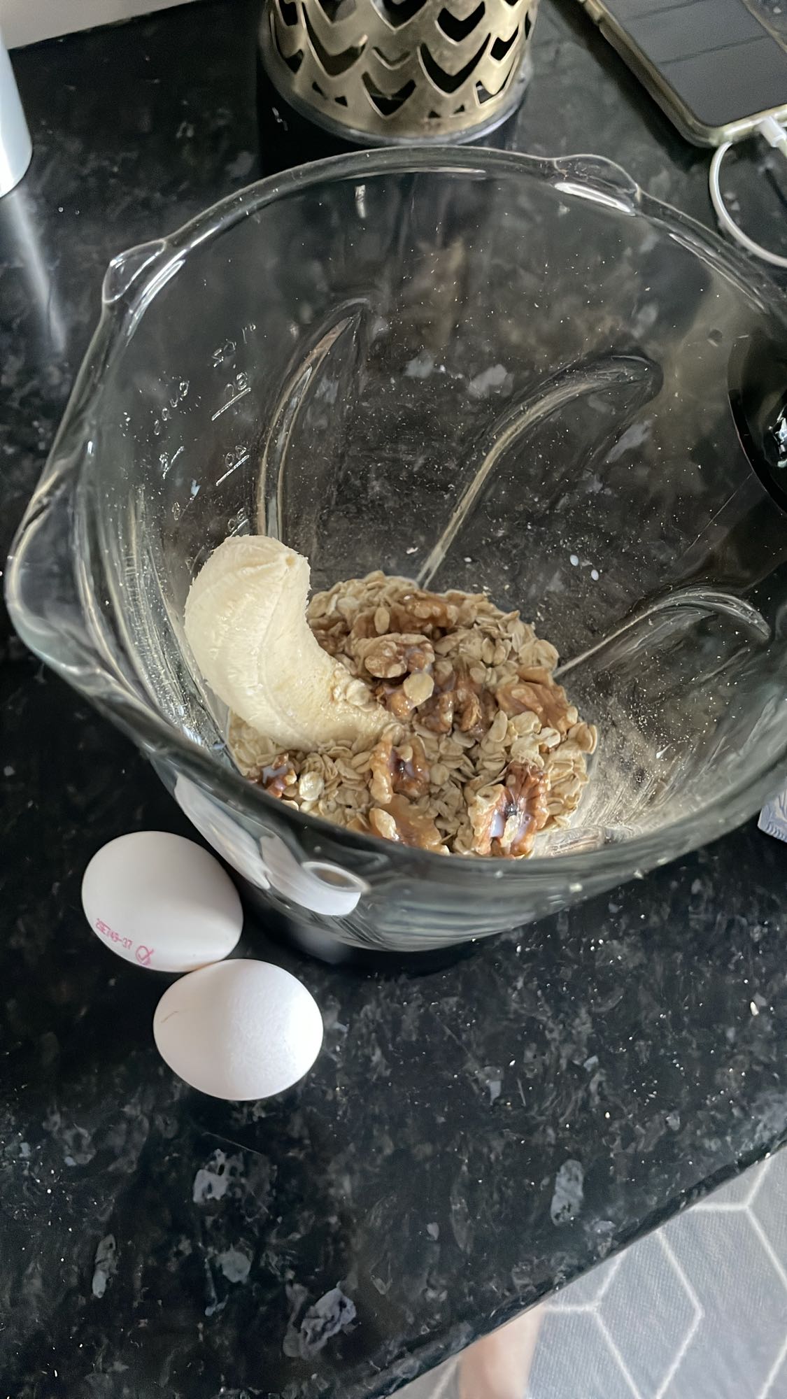 Banan- och havreblandning