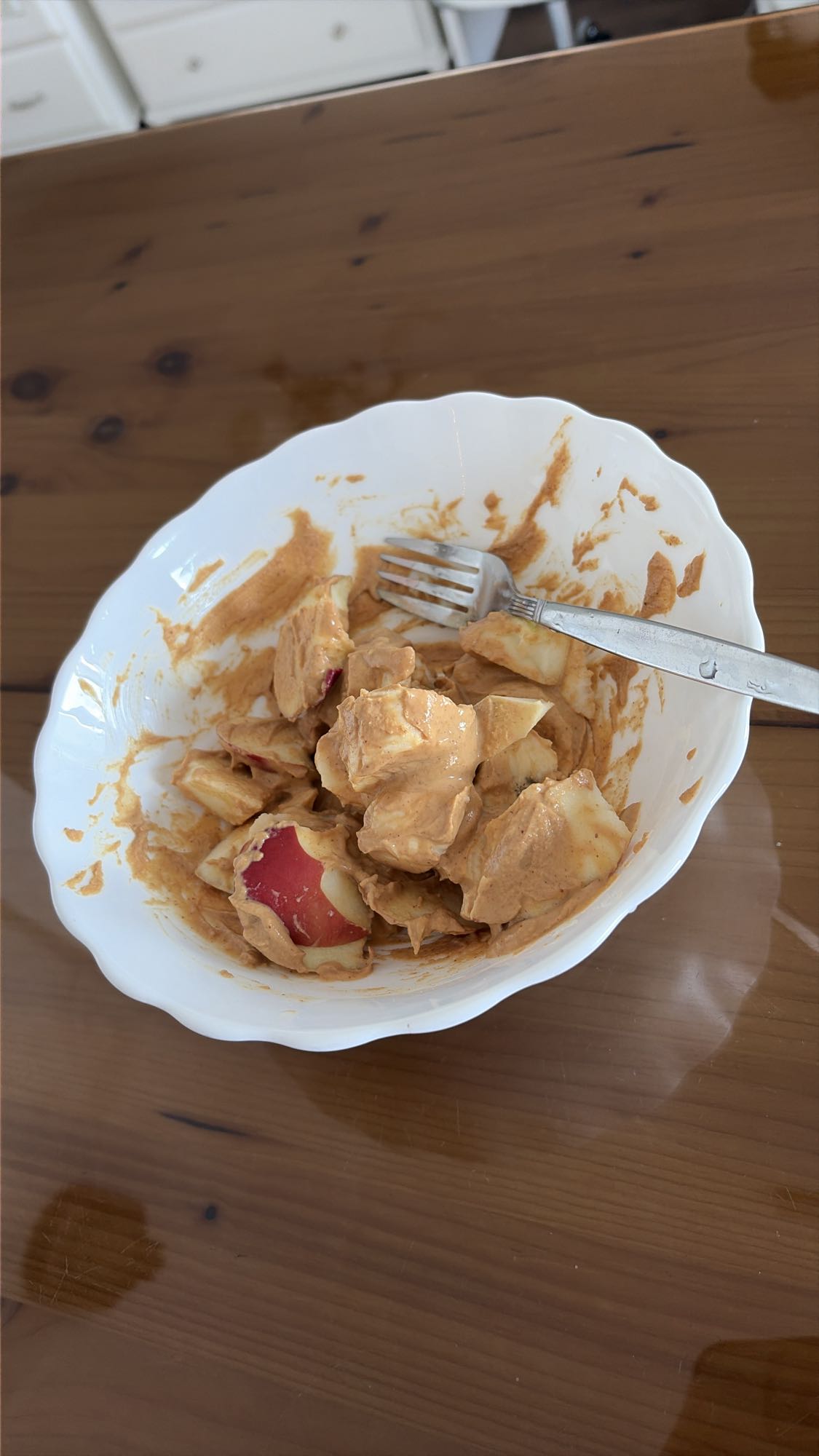 Măr cu banană și PB Fit