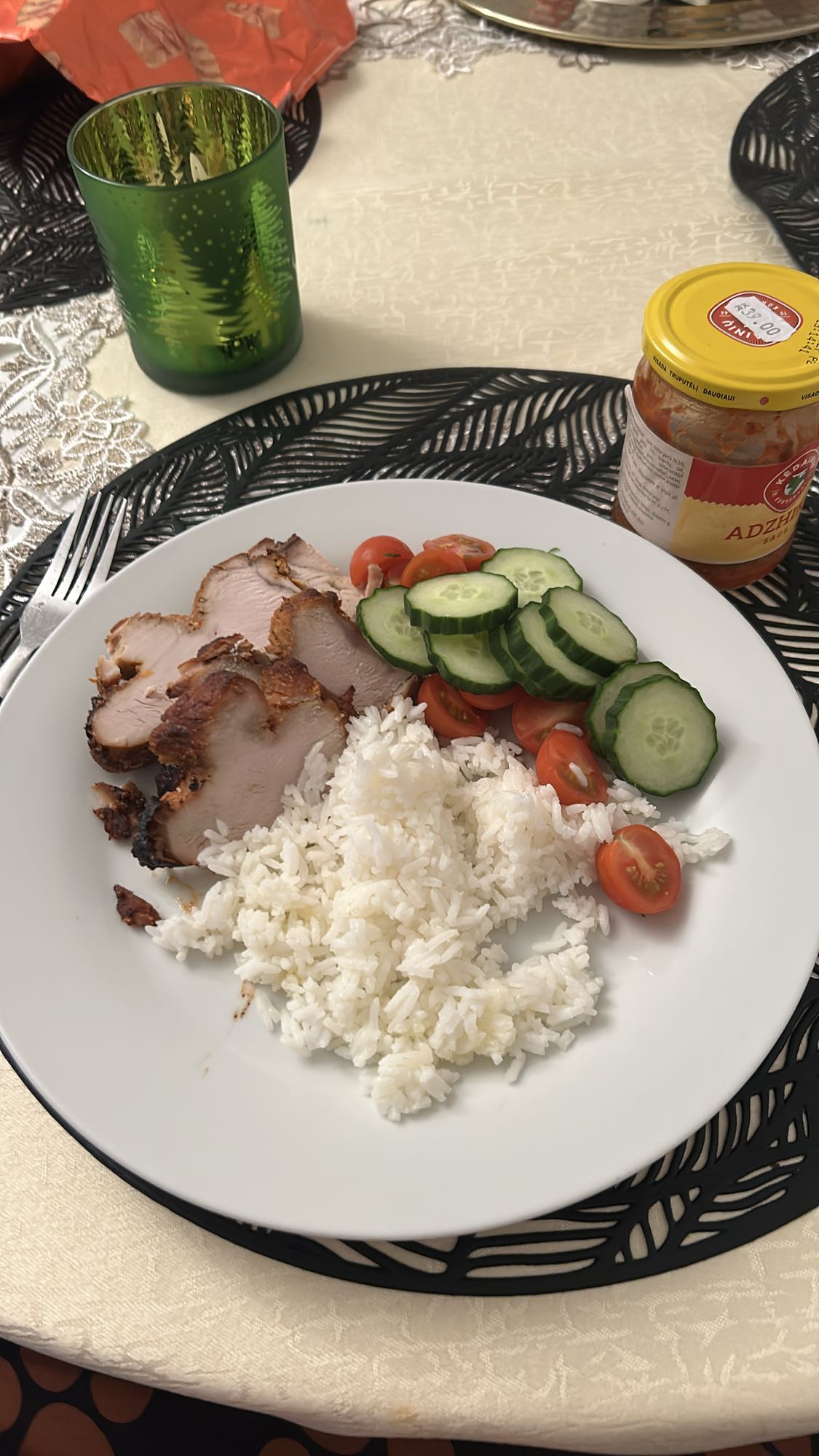 Курица с рисом и овощами