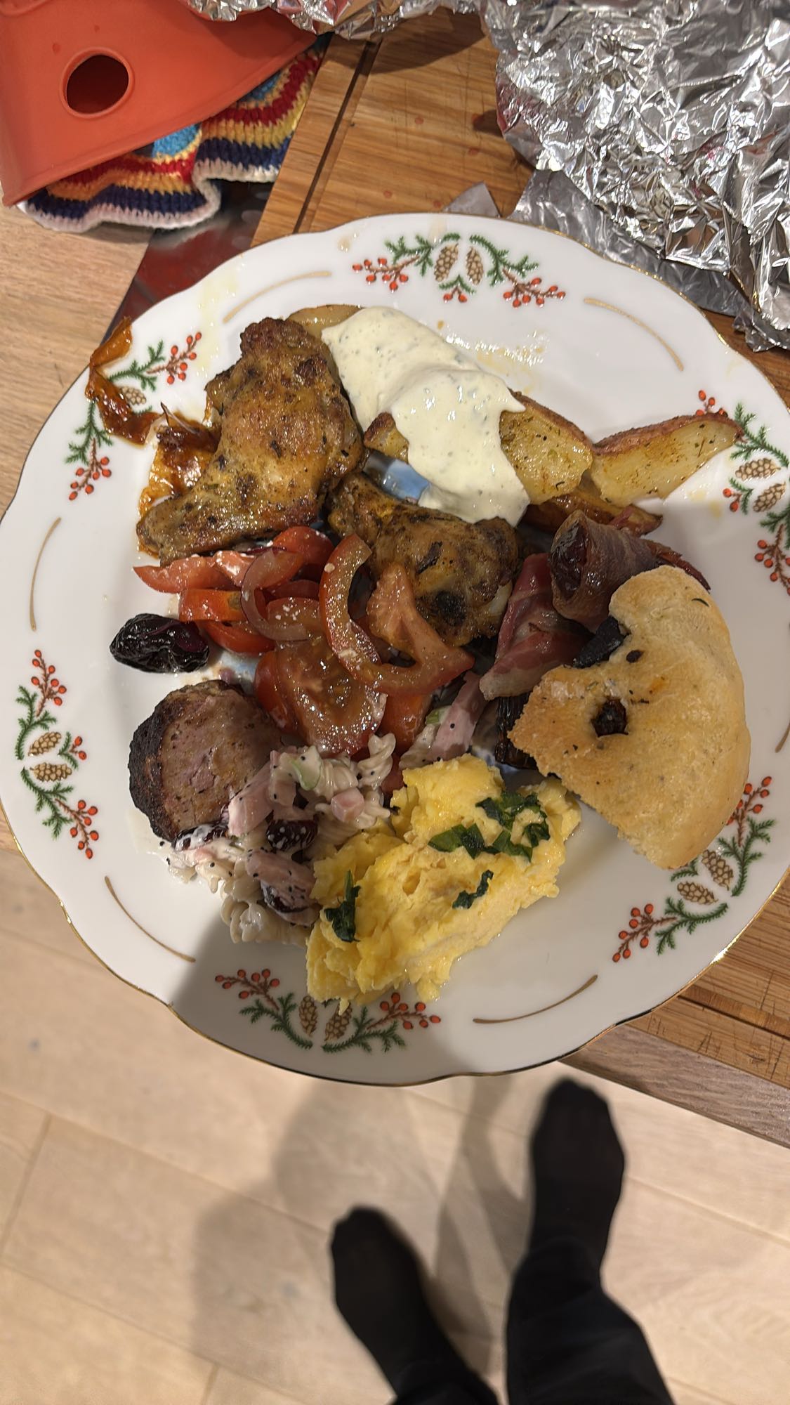 Miksetallerken med kylling