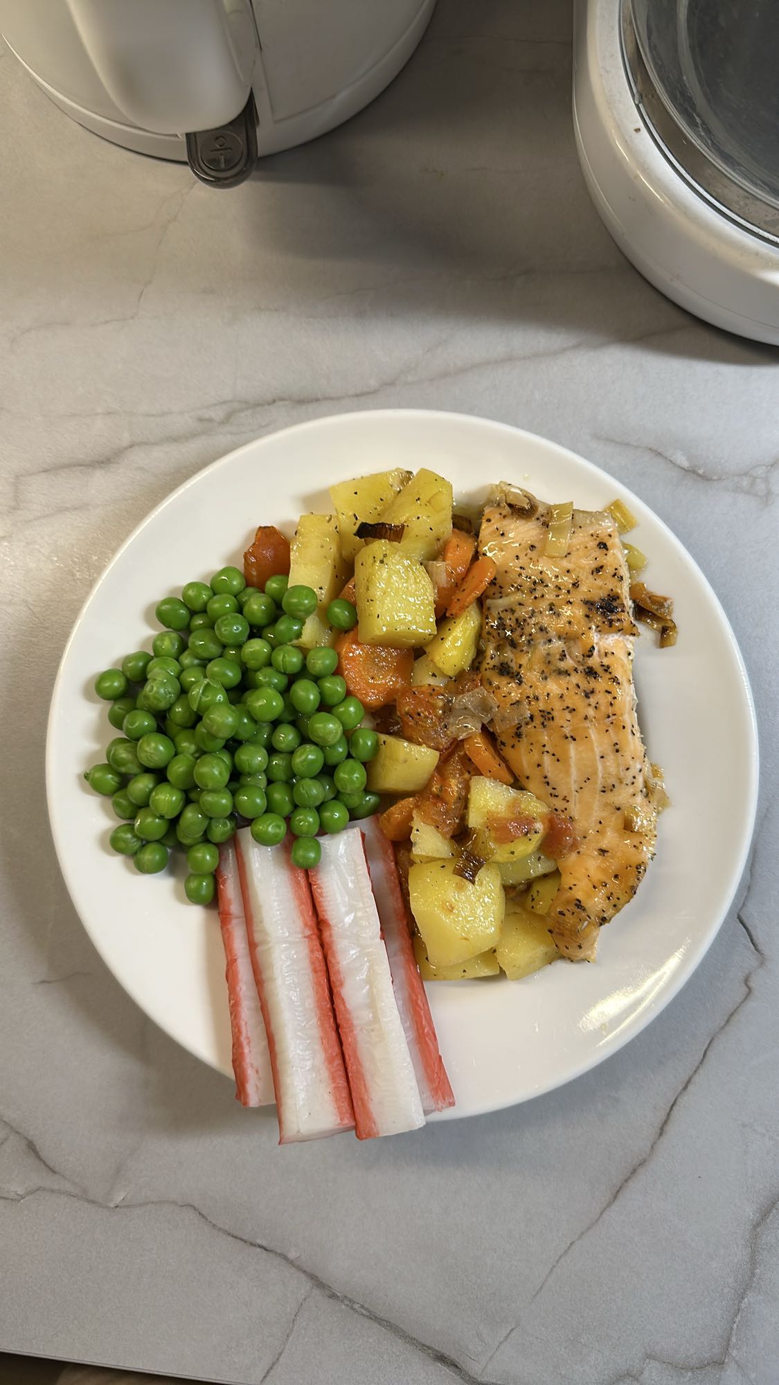 лосось с овощами