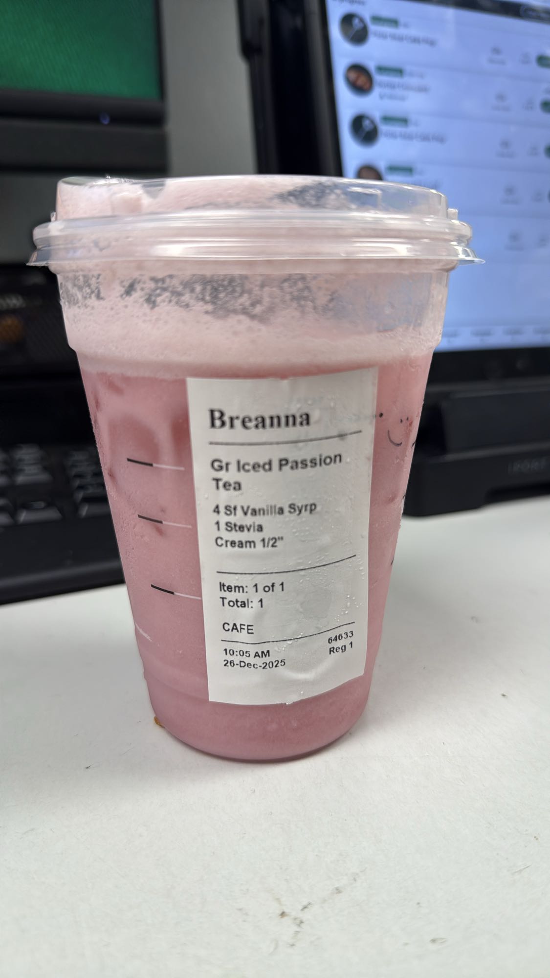 Iced Passion Tea Cream