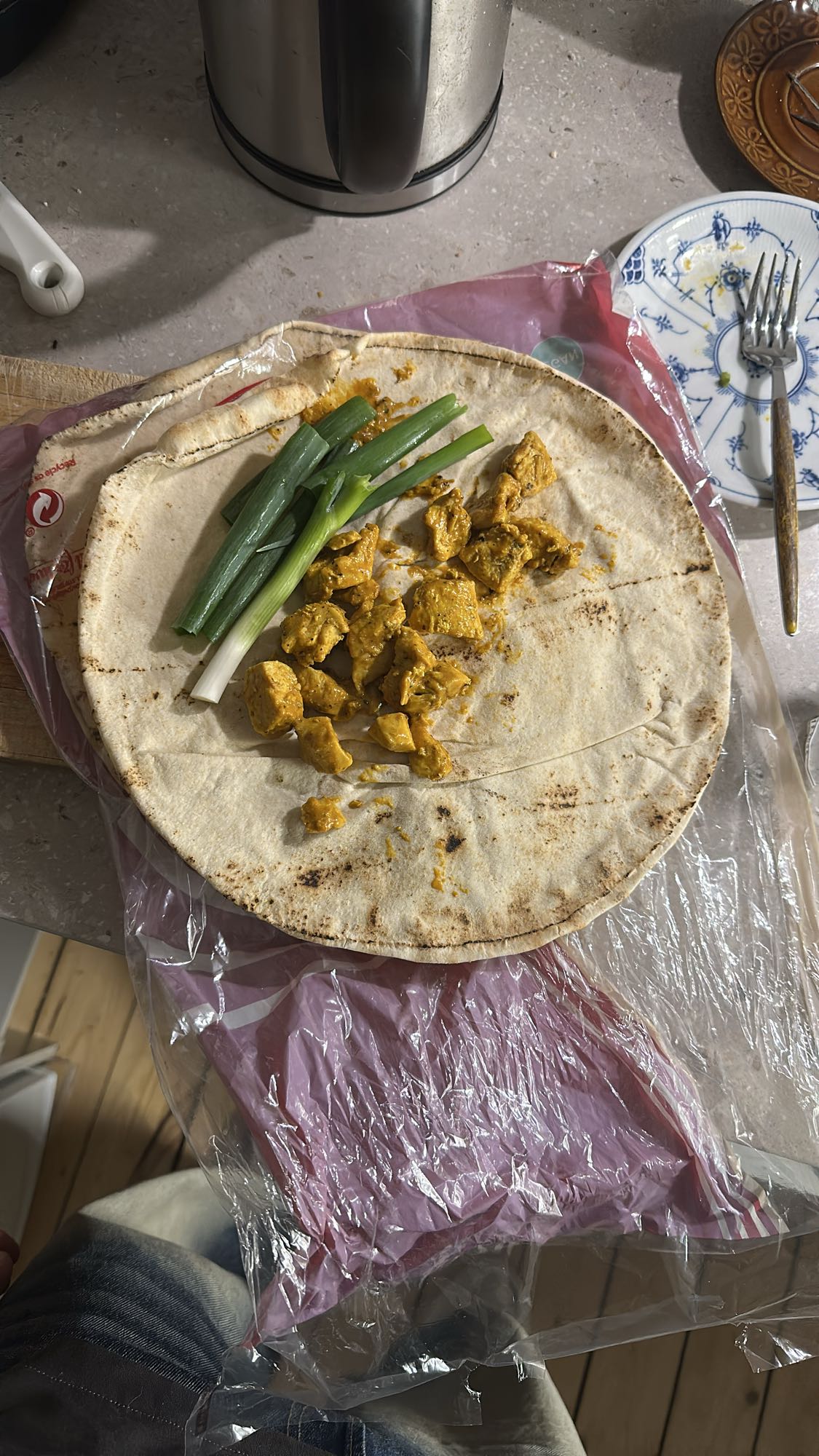 Kycklingwrap med lök