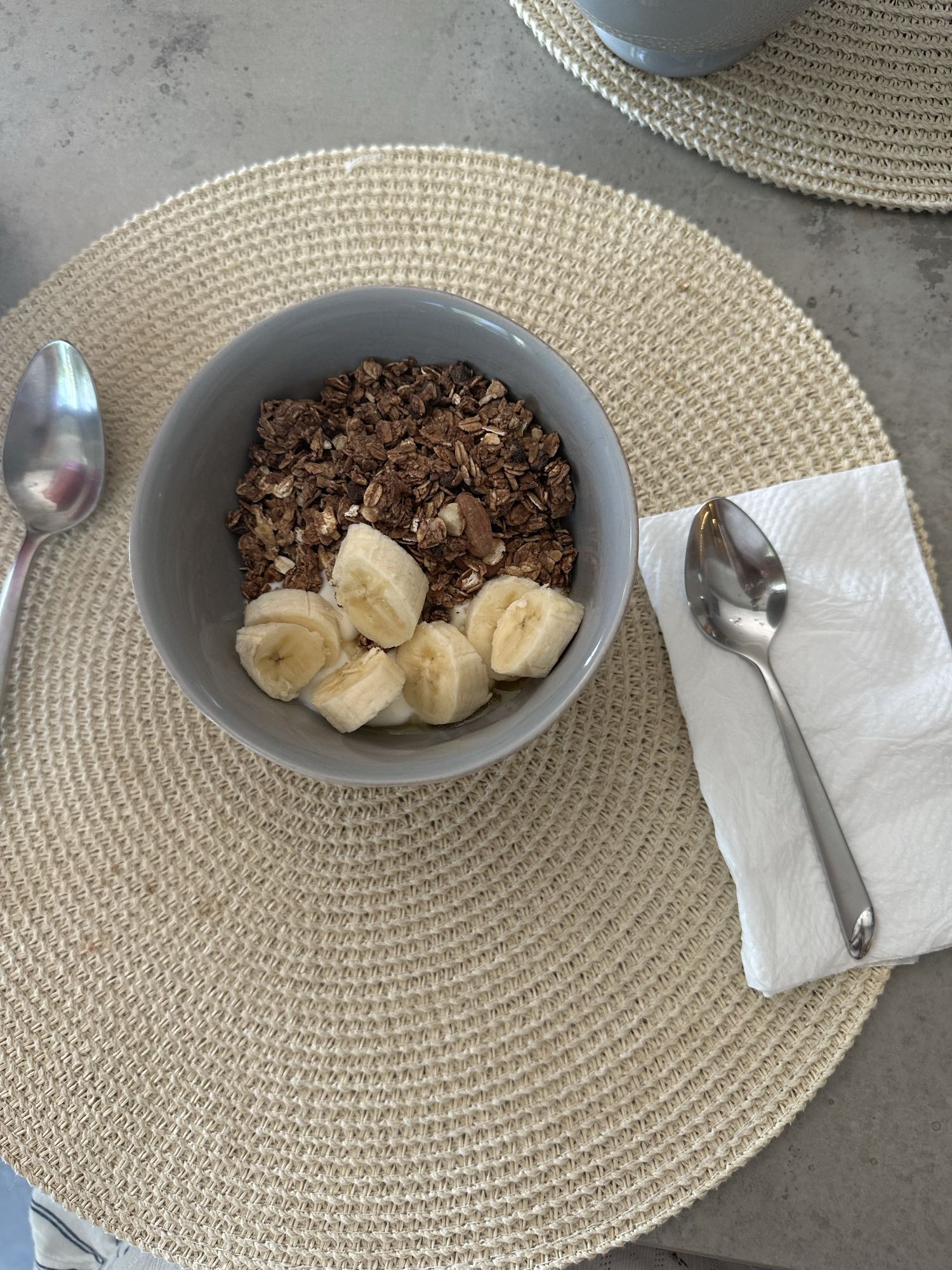 Granola con plátano