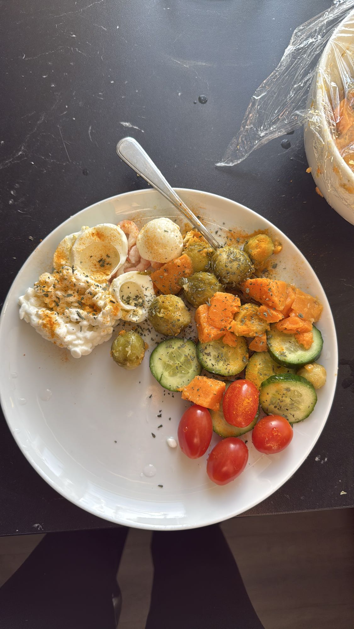 Grönsaksäggtallrik