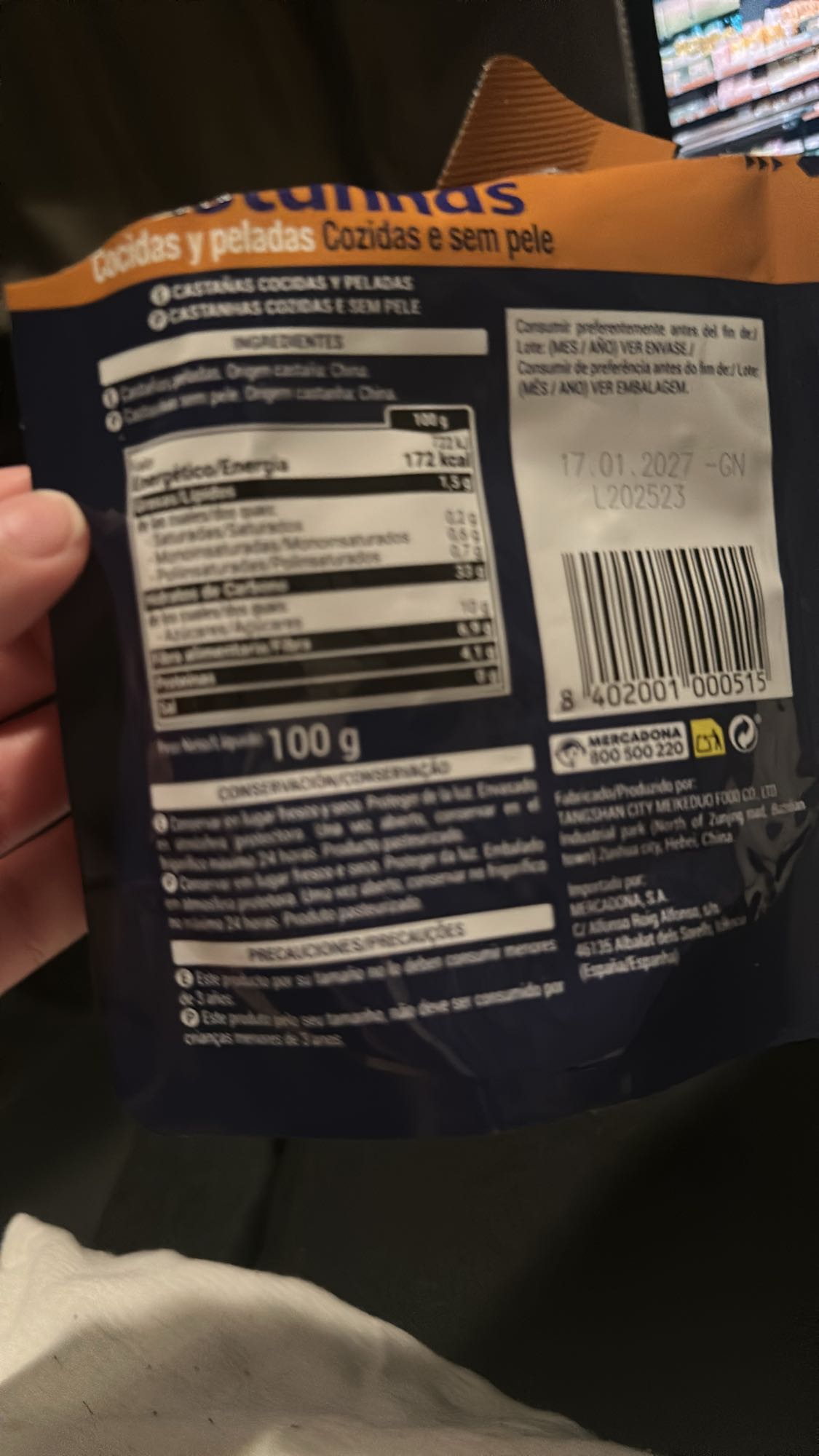 Castane coapte decojite