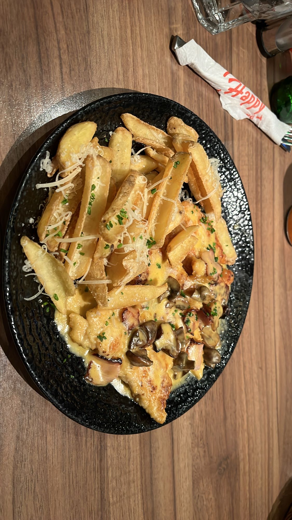 Пържени картофи с пиле