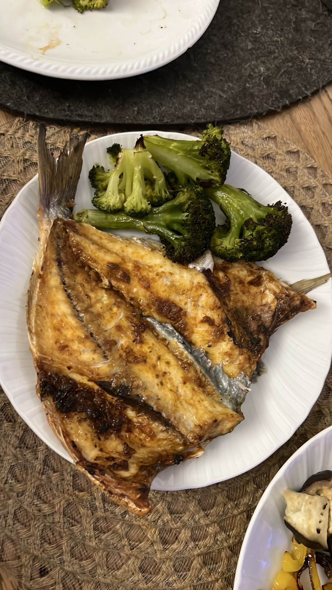 Grilled Fish with Broccoli