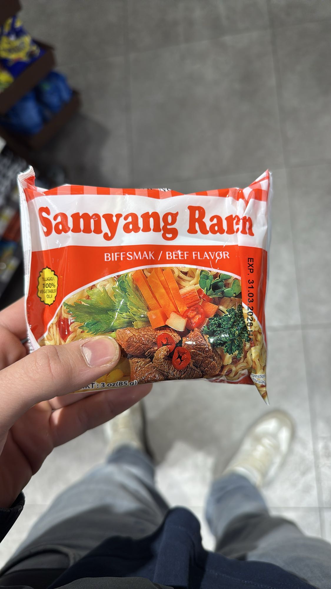 Samyang biffsmak nudlar