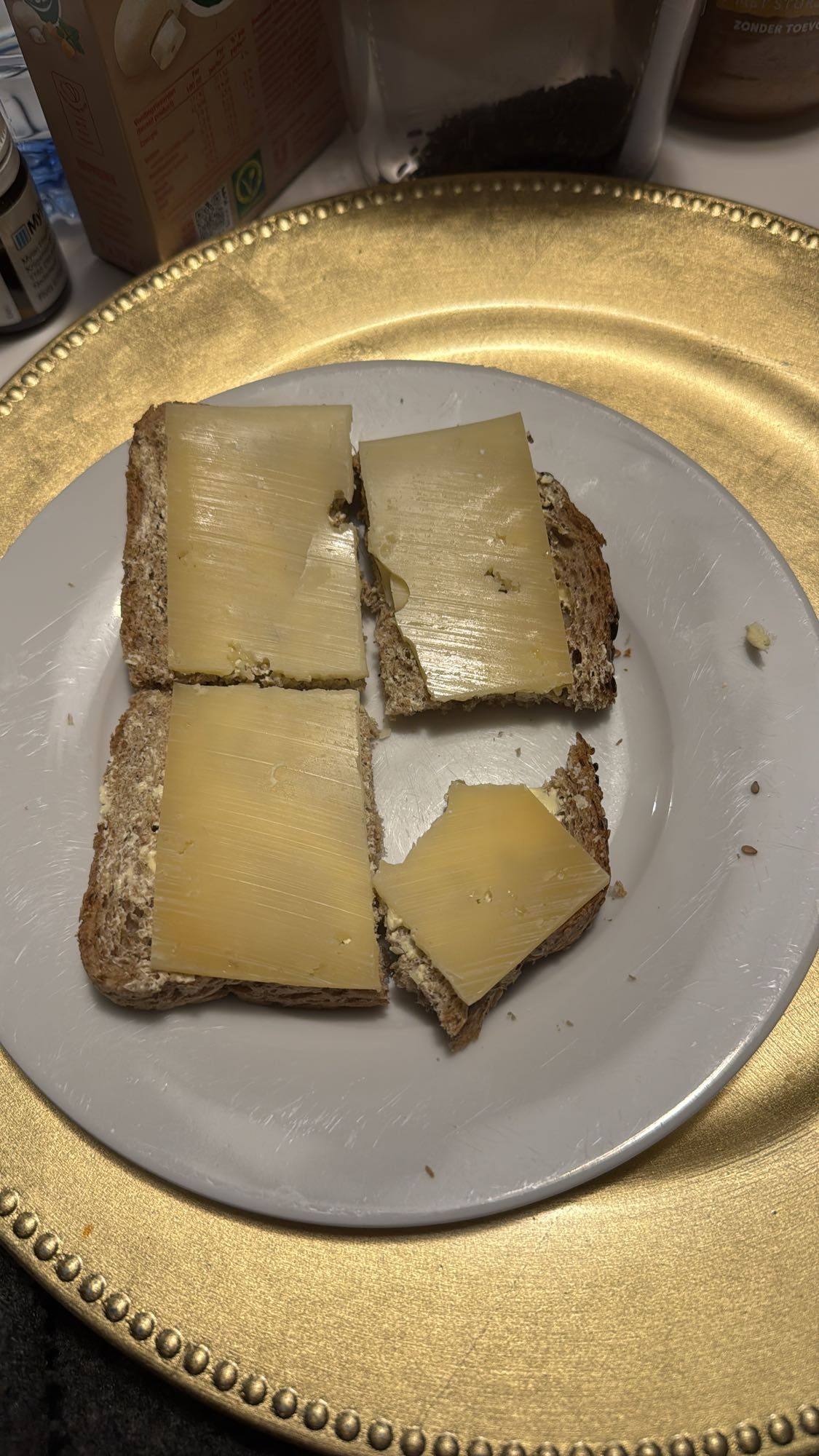 Kaas op volkorenbrood