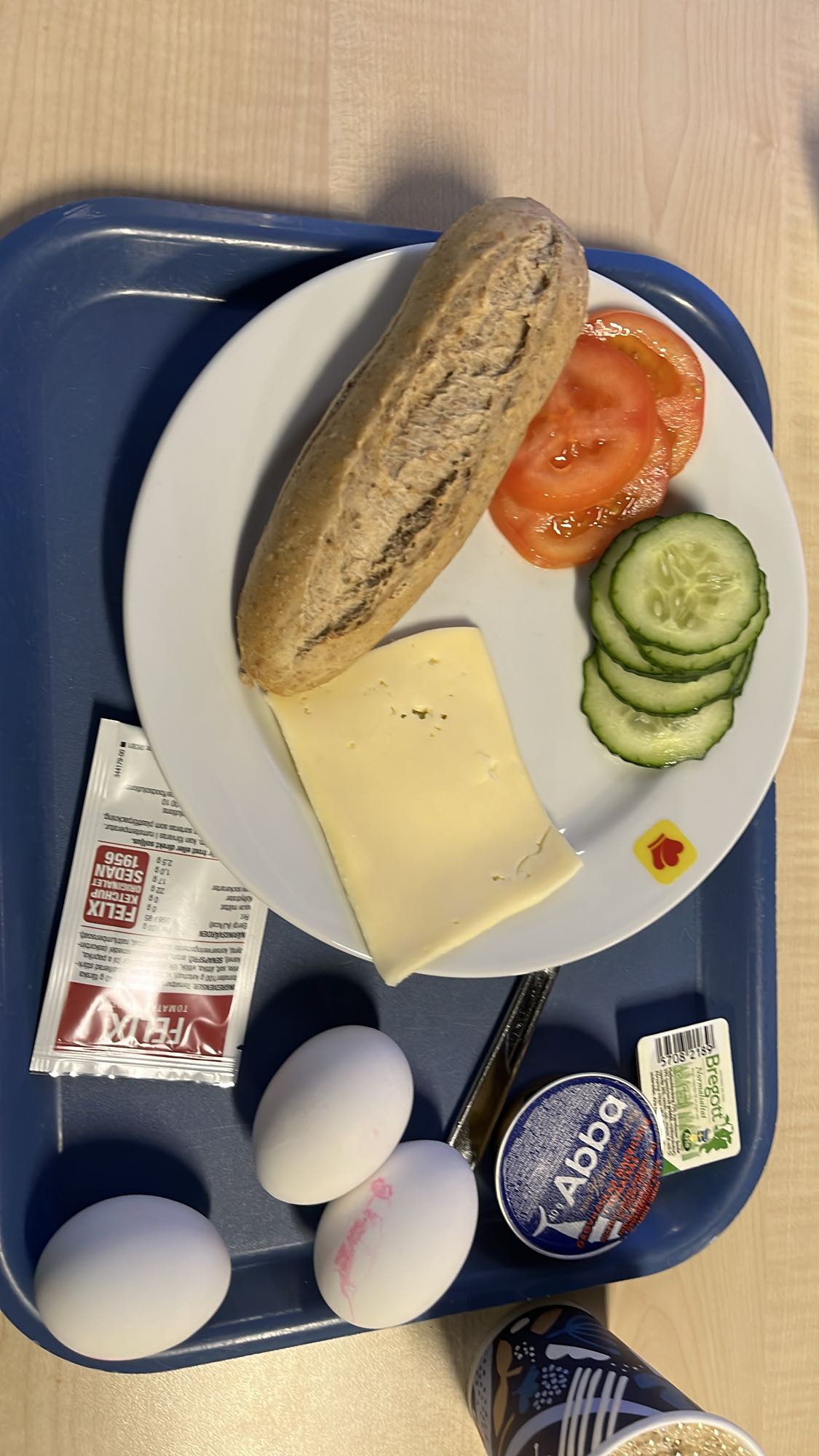 Eggs, Bread & Cheese Plate