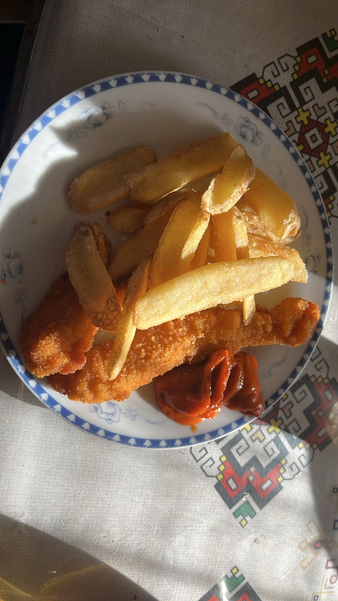 Пържени картофи с пиле