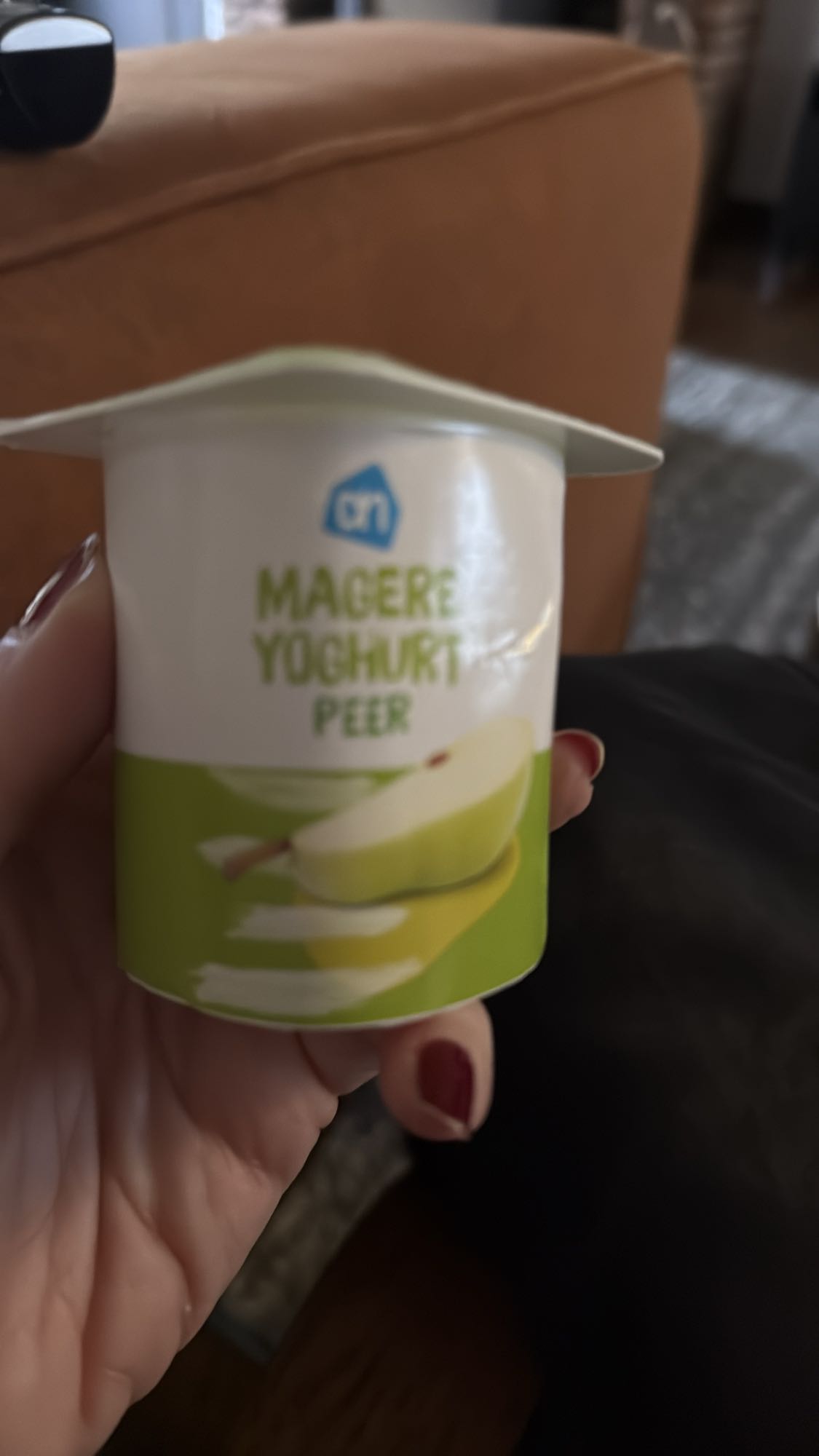 magere yoghurt peer