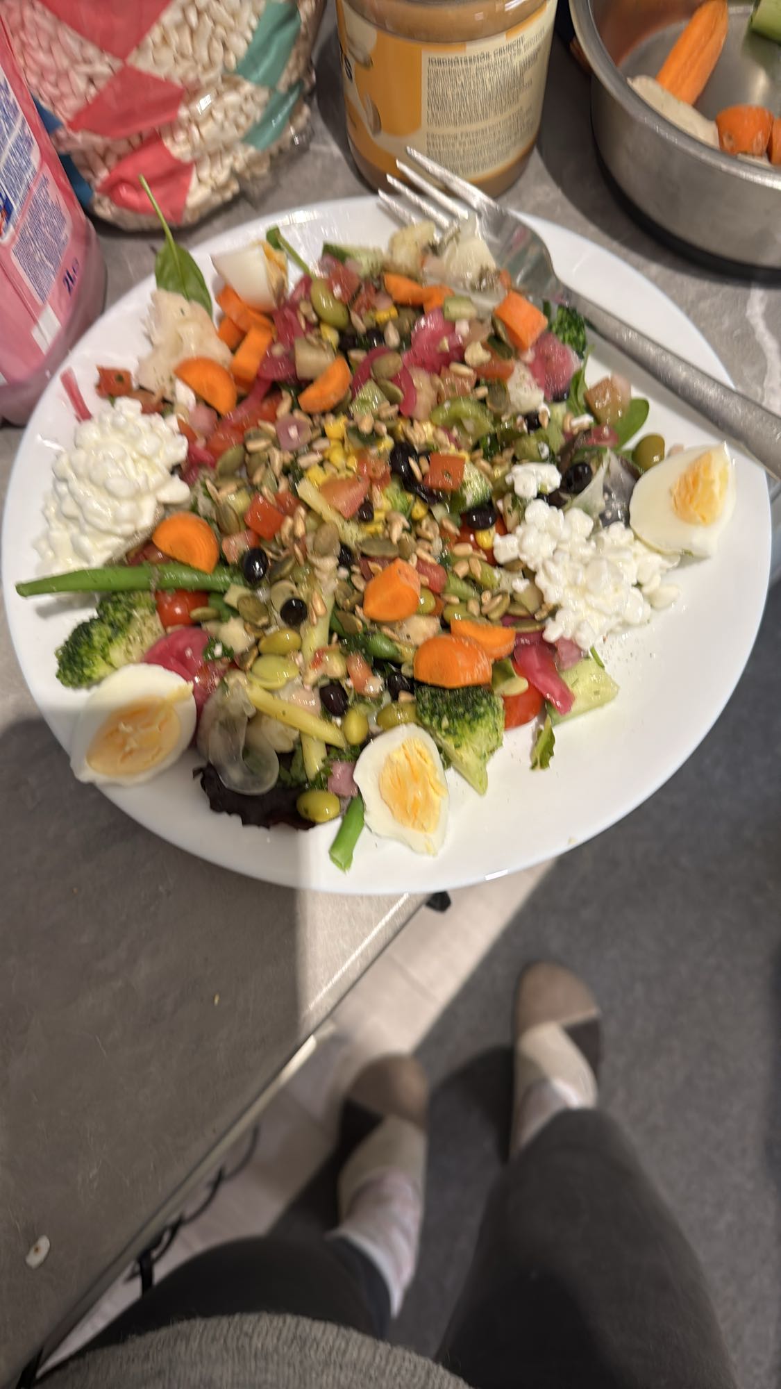 Grönsaksäggsallad