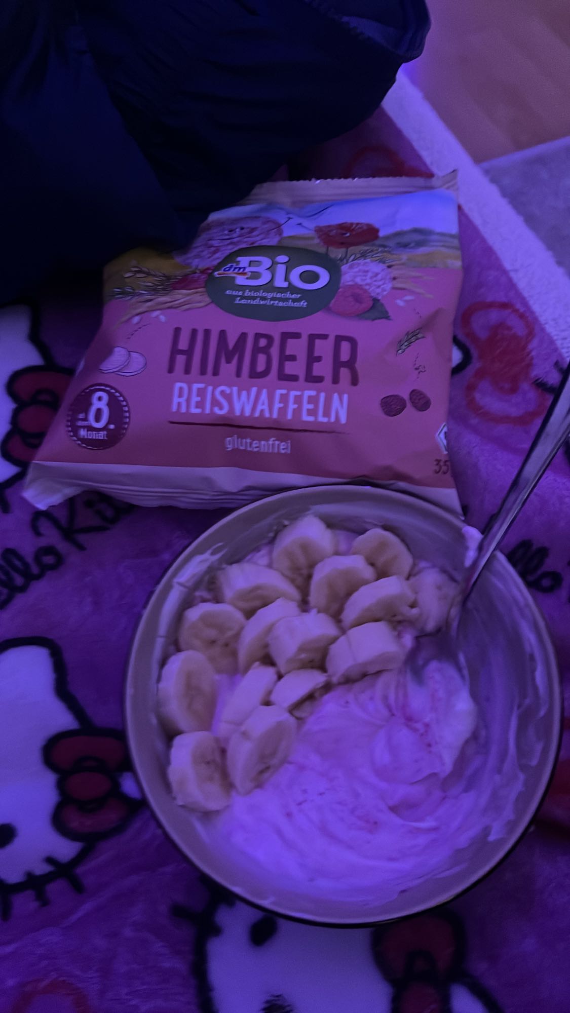 Joghurt mit Banane & Reiswaffeln