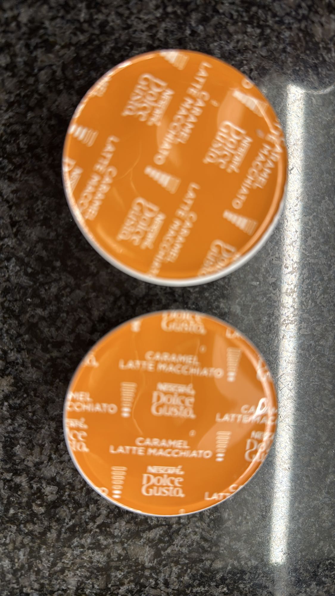 Caramel latte macchiato cups