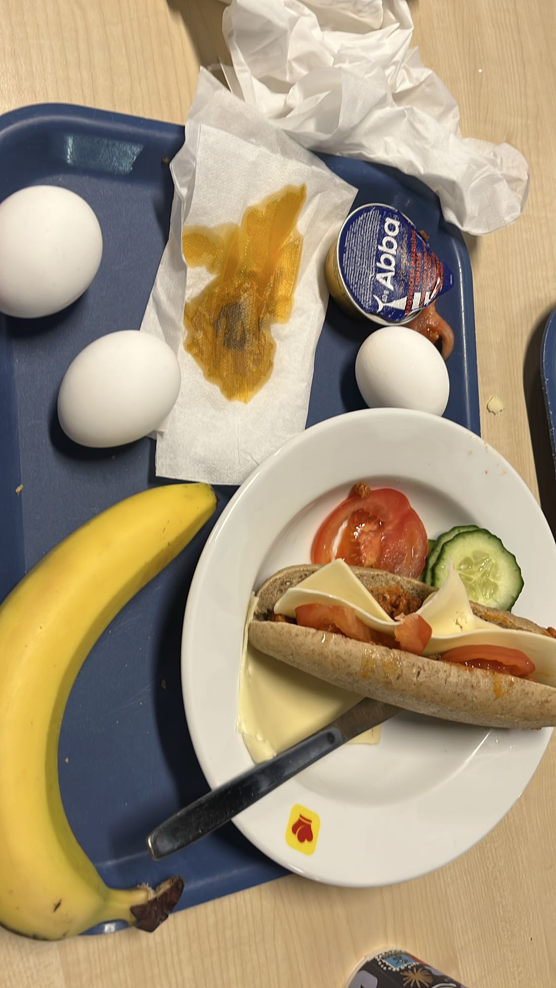 Eggs, Sandwich & Banana