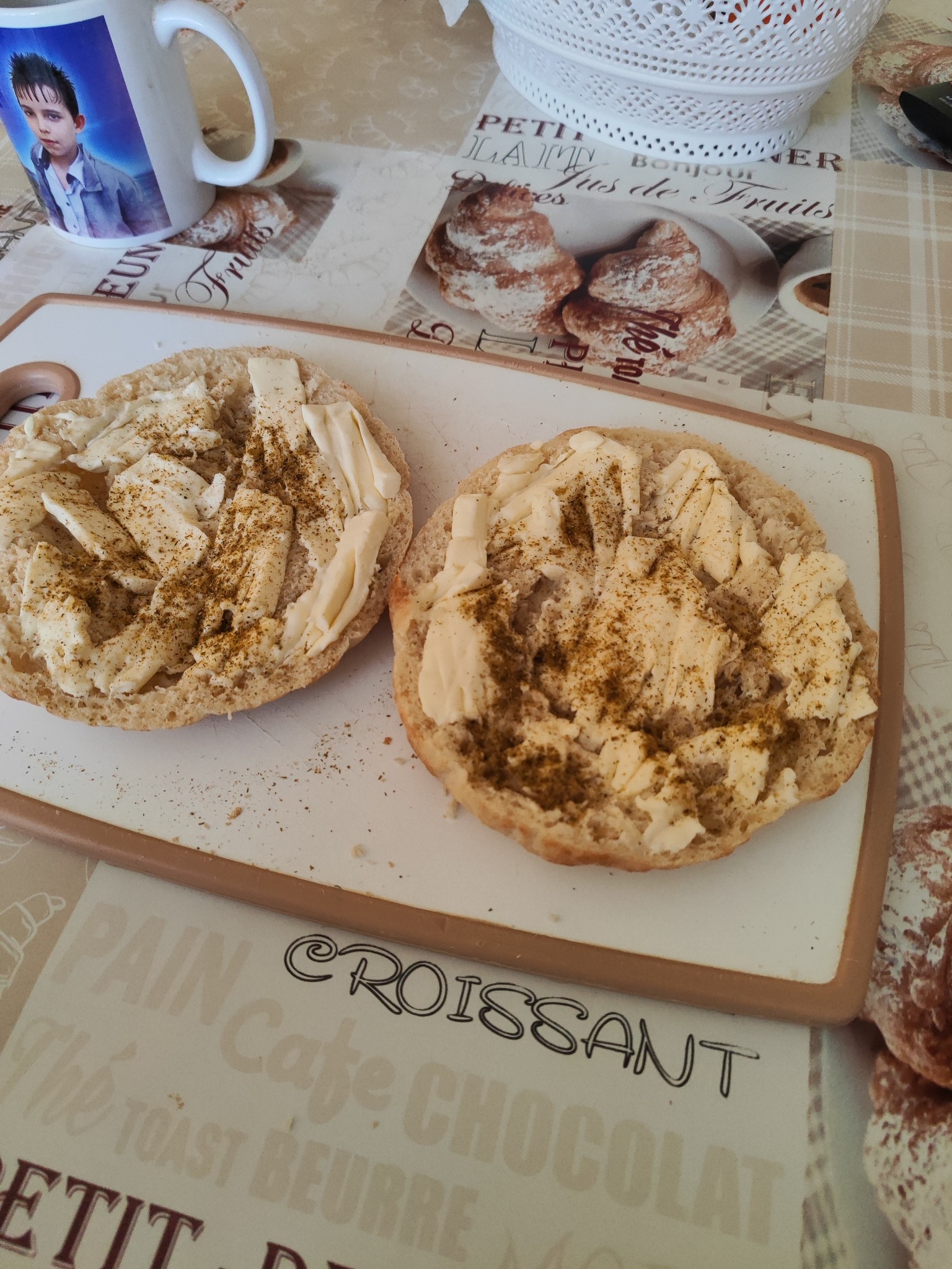 Butter bread with spices