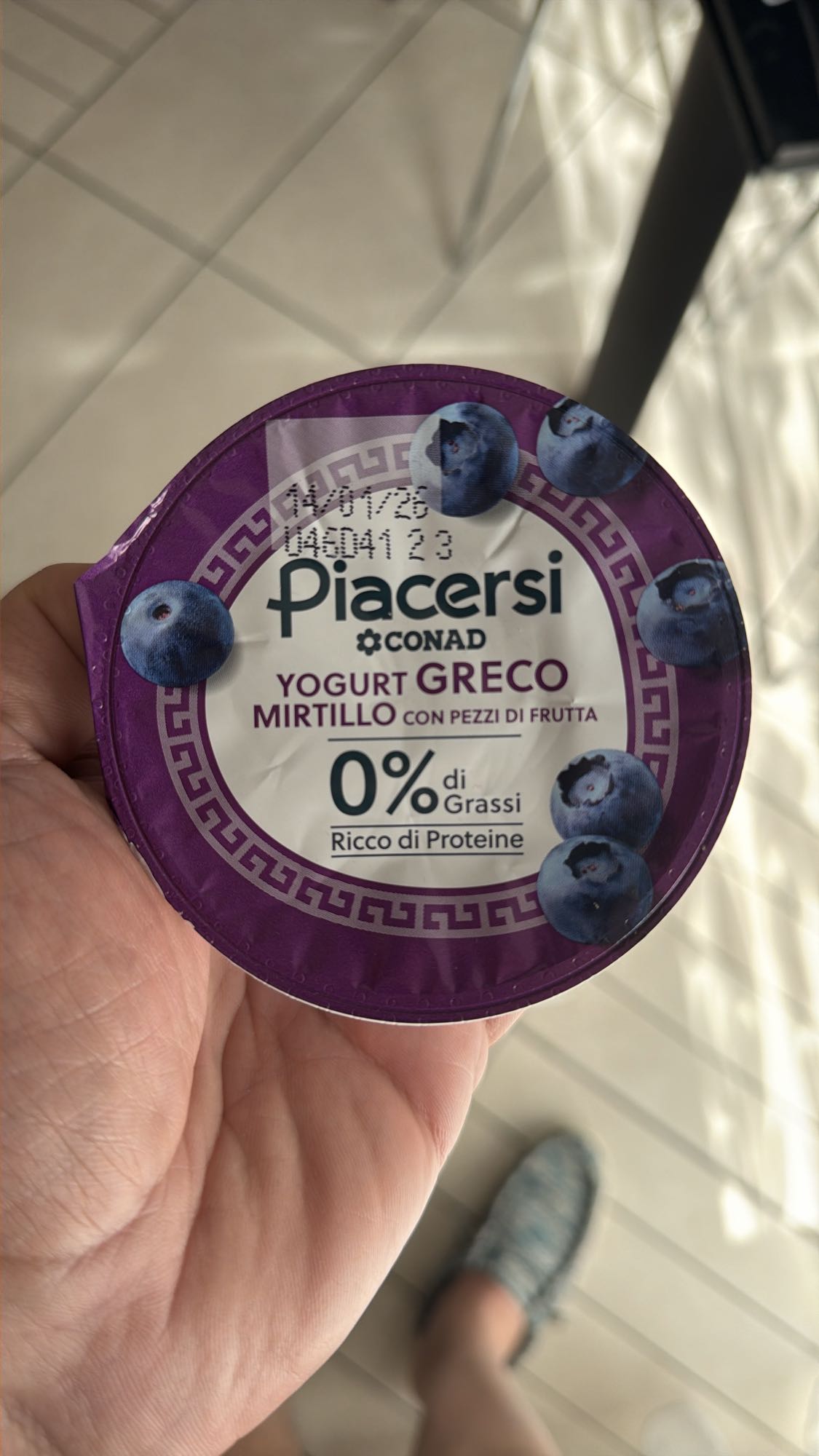 Yogurt greco mirtillo