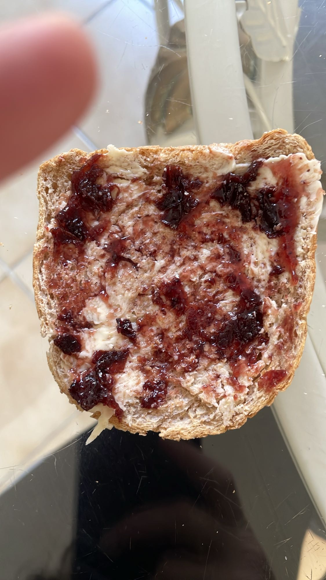 Tartine confiture beurre