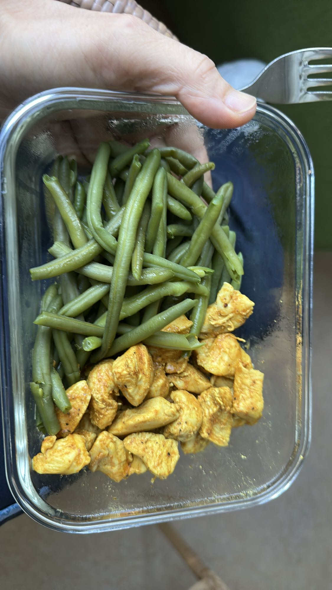 Kyckling med gröna bönor