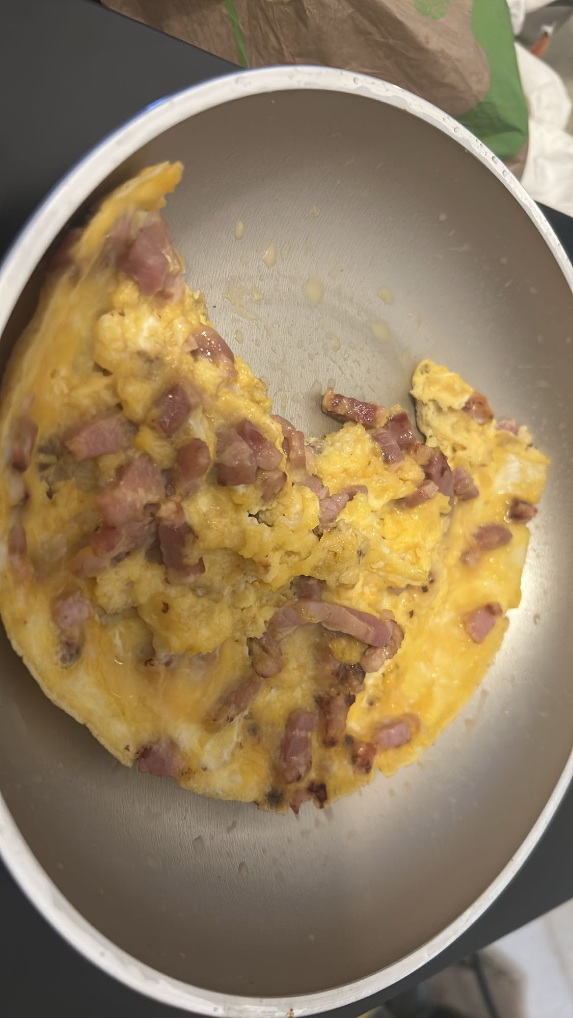 Omelette lardons