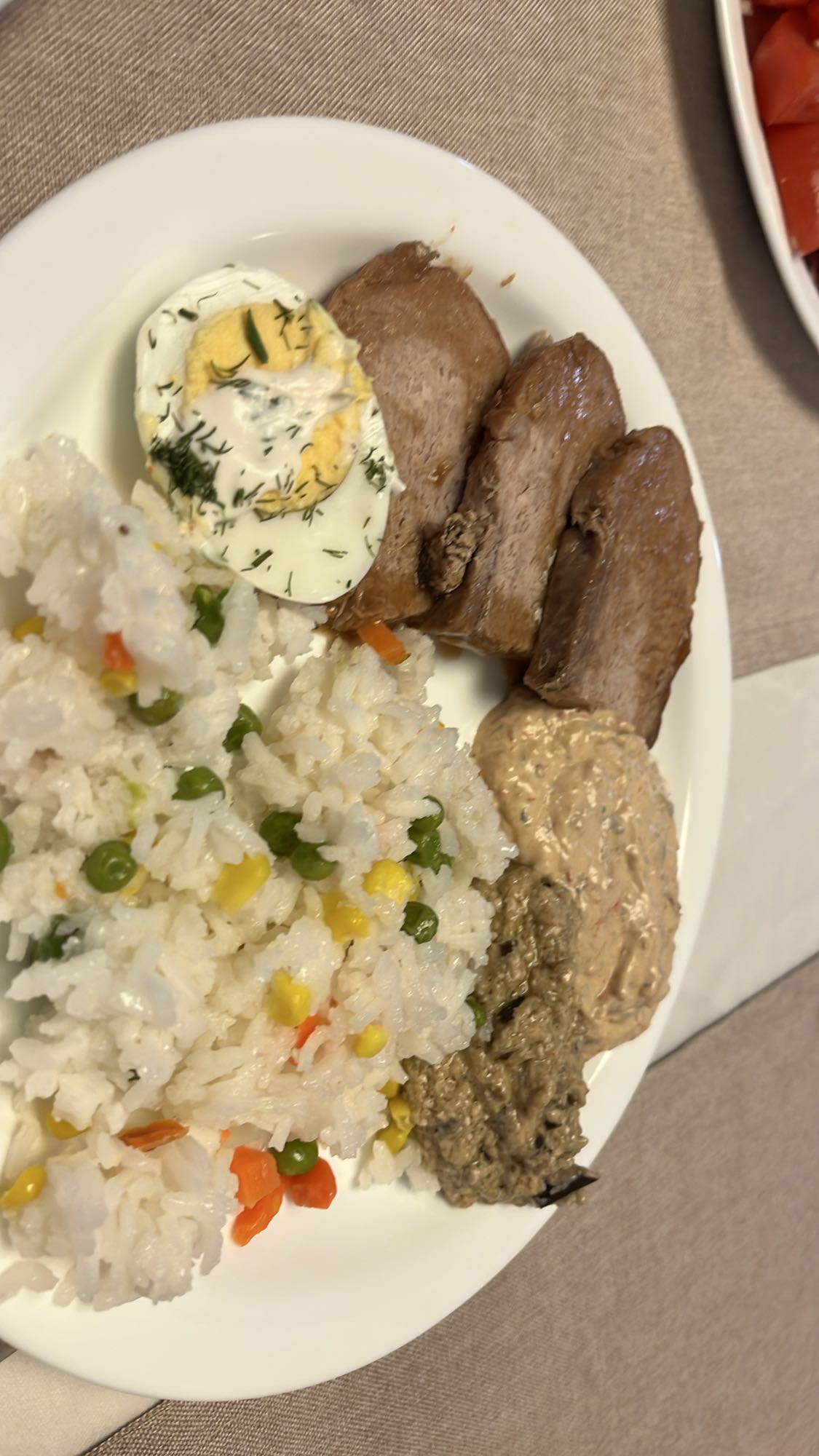 Ориз с език и яйца