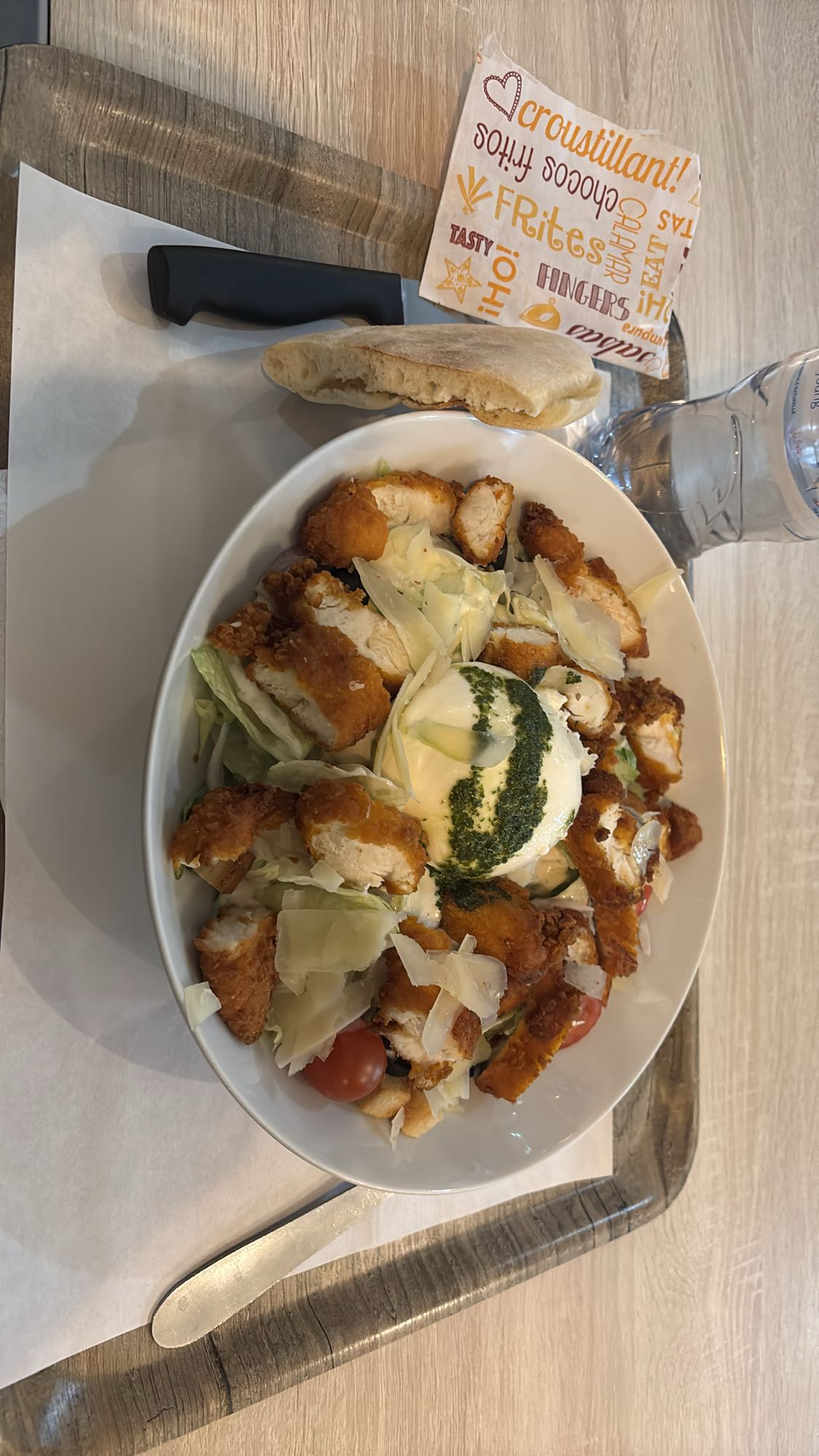 Salade poulet croustillant