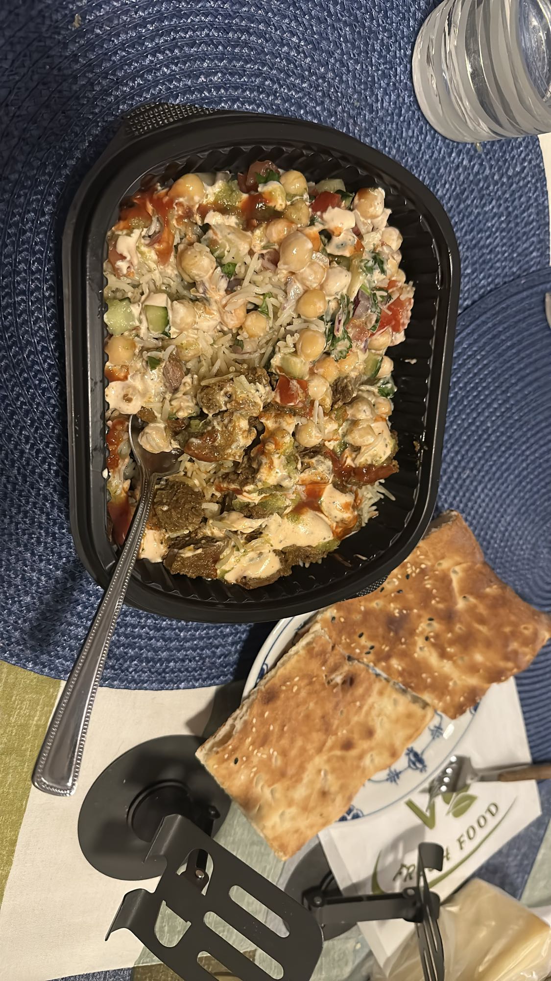 Ris- och kikärtsbowl