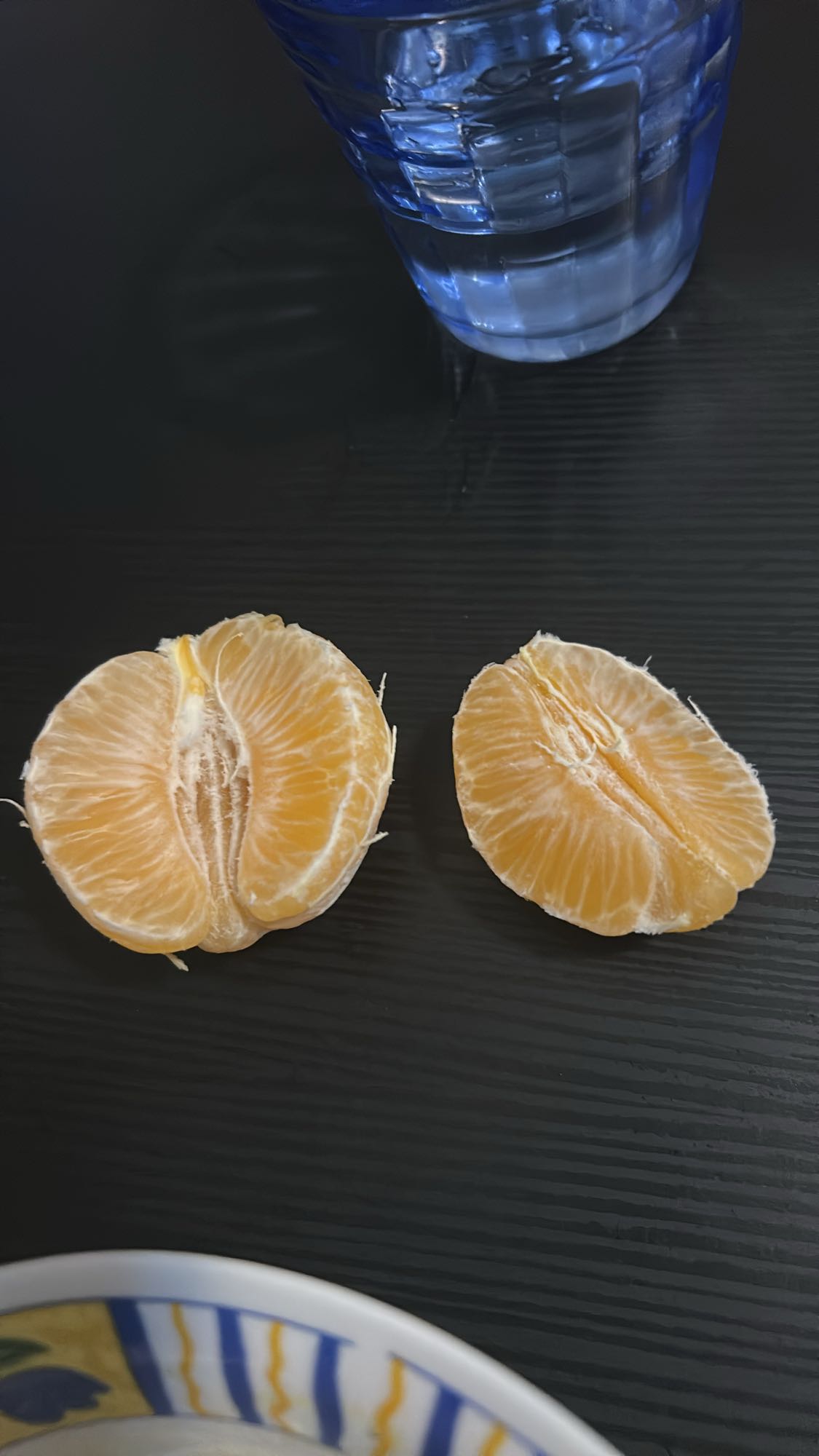 Mandarina y agua