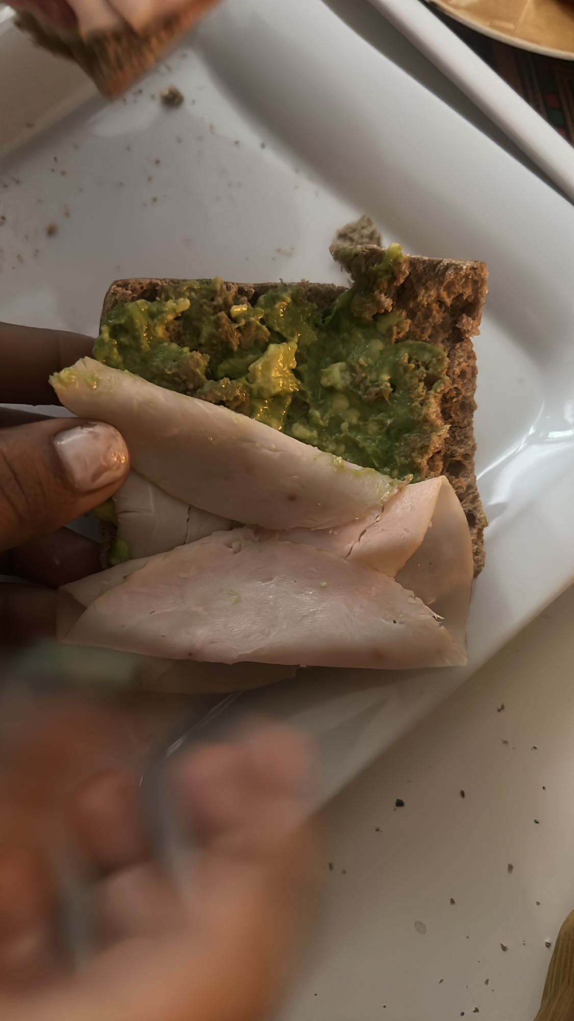 Avocado kalkoen cracker