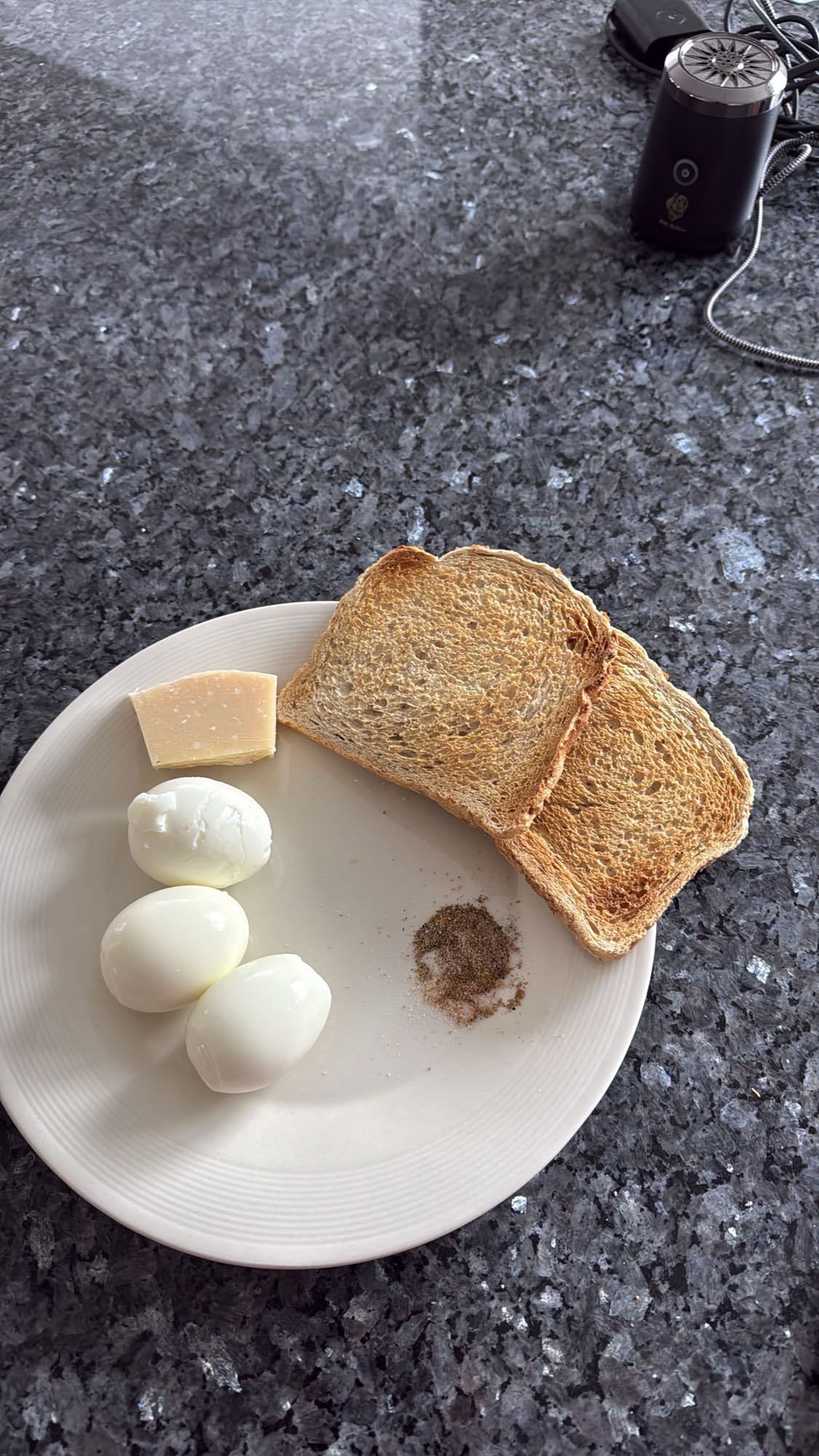 Eggs, Toast, Cheese Breakfast