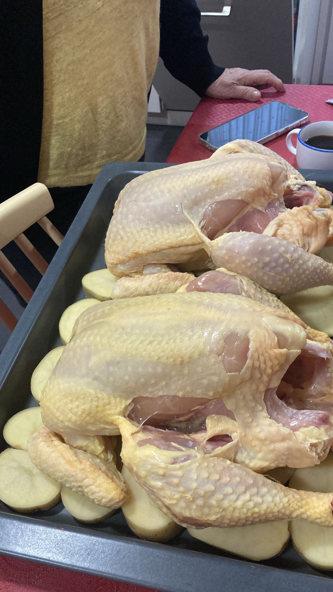 Poulet rôti avec pommes