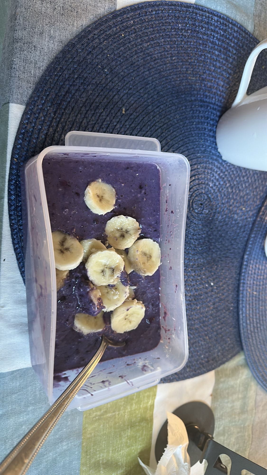 Blåbärsgröt med banan