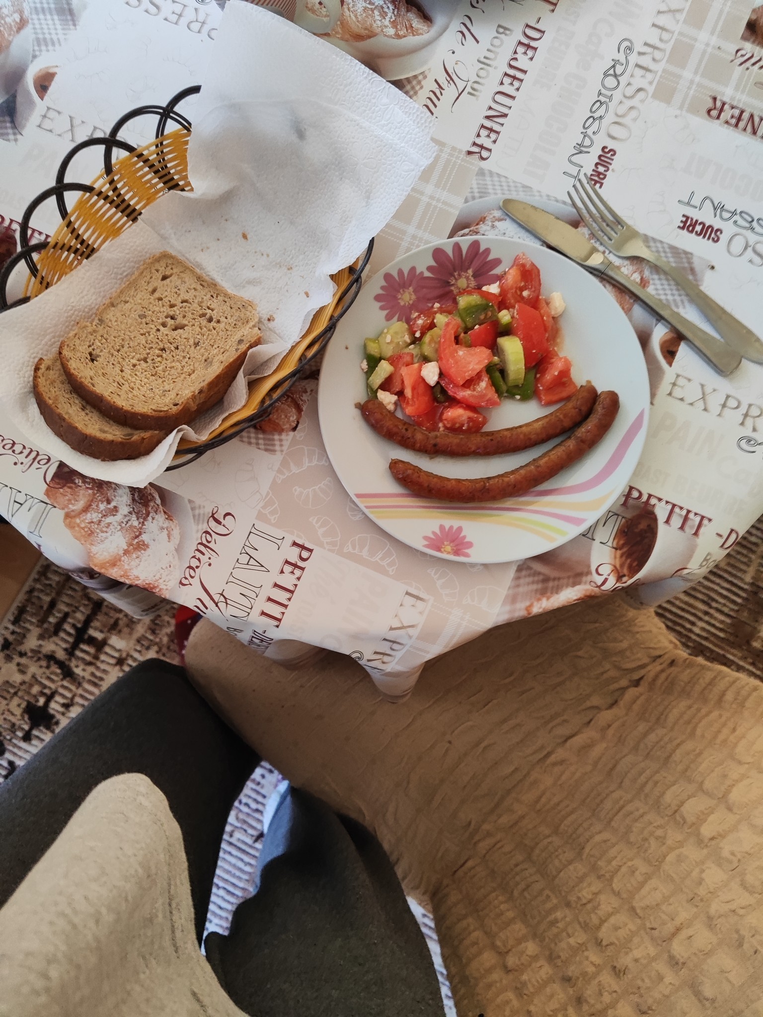 Sausage and Salad Plate