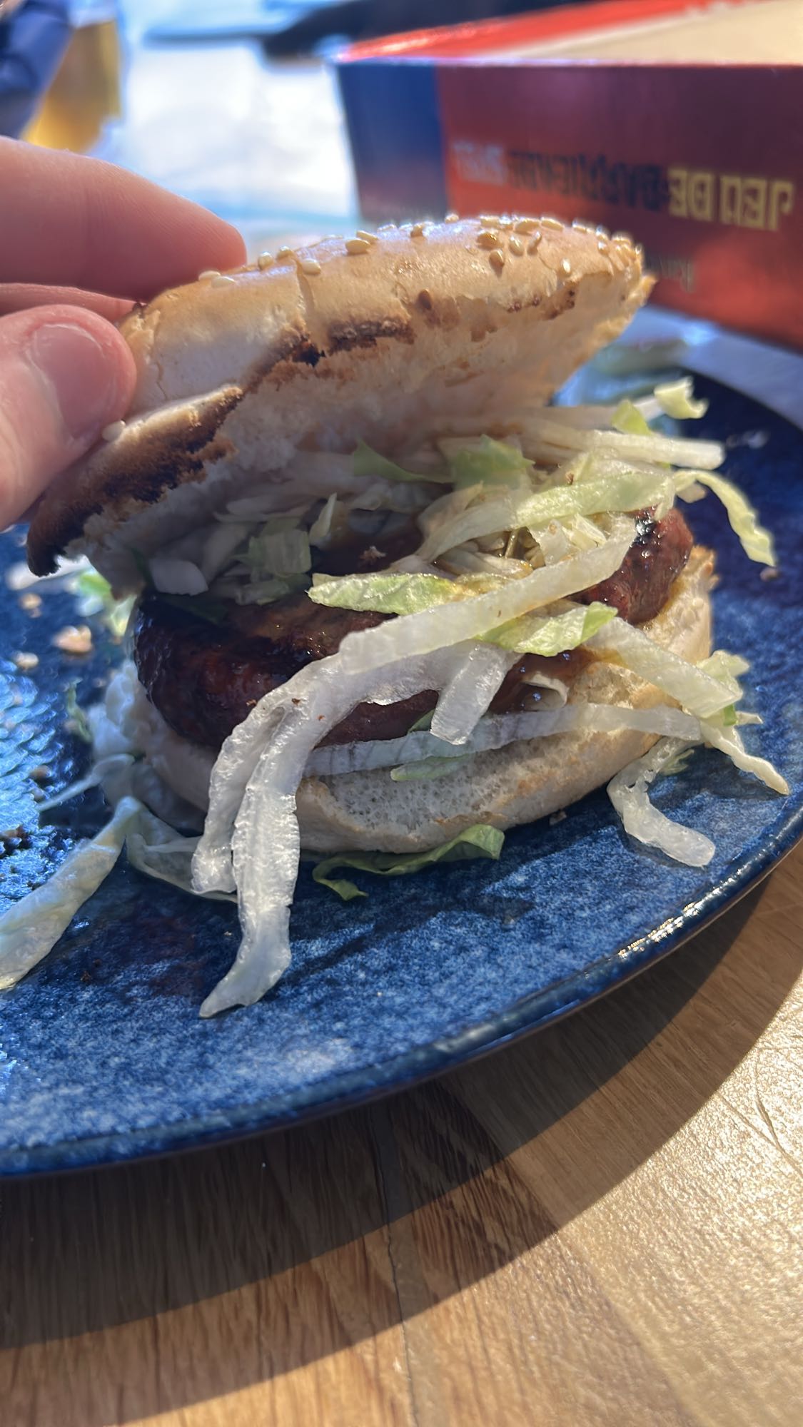 Hamburger met sla