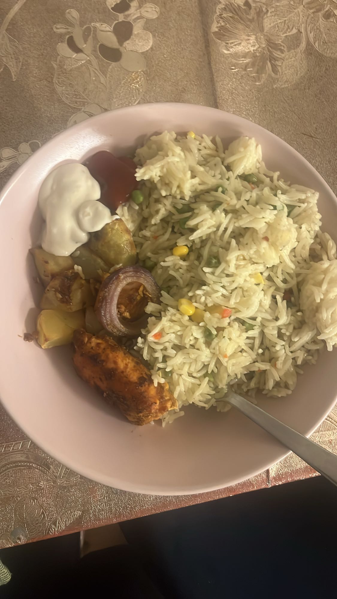 Grilled Chicken Veg Rice Plate