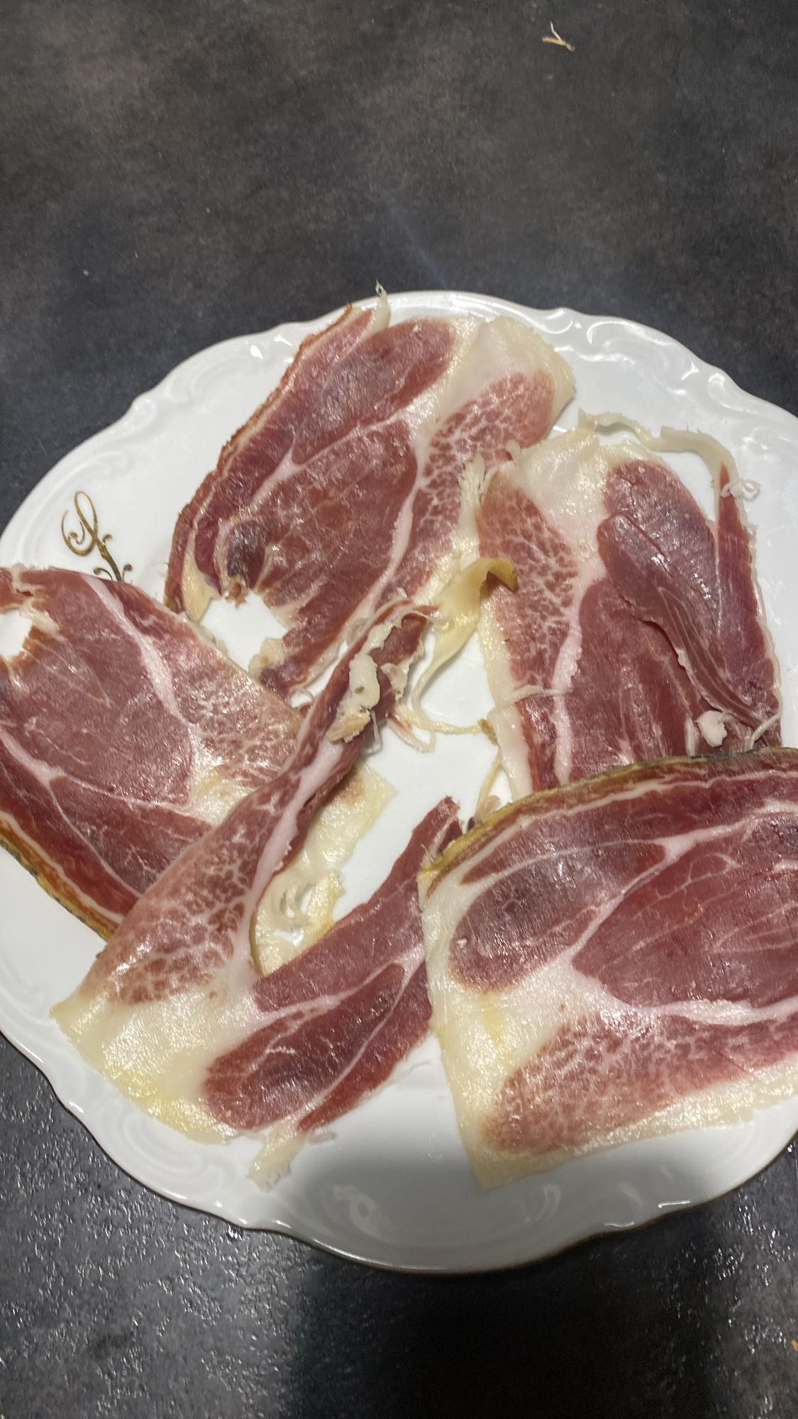 Tranches de jambon cru