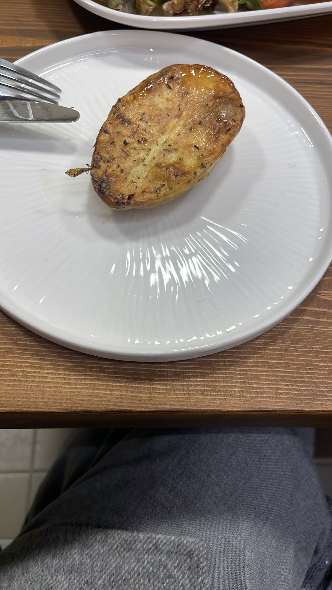 Roasted potato half