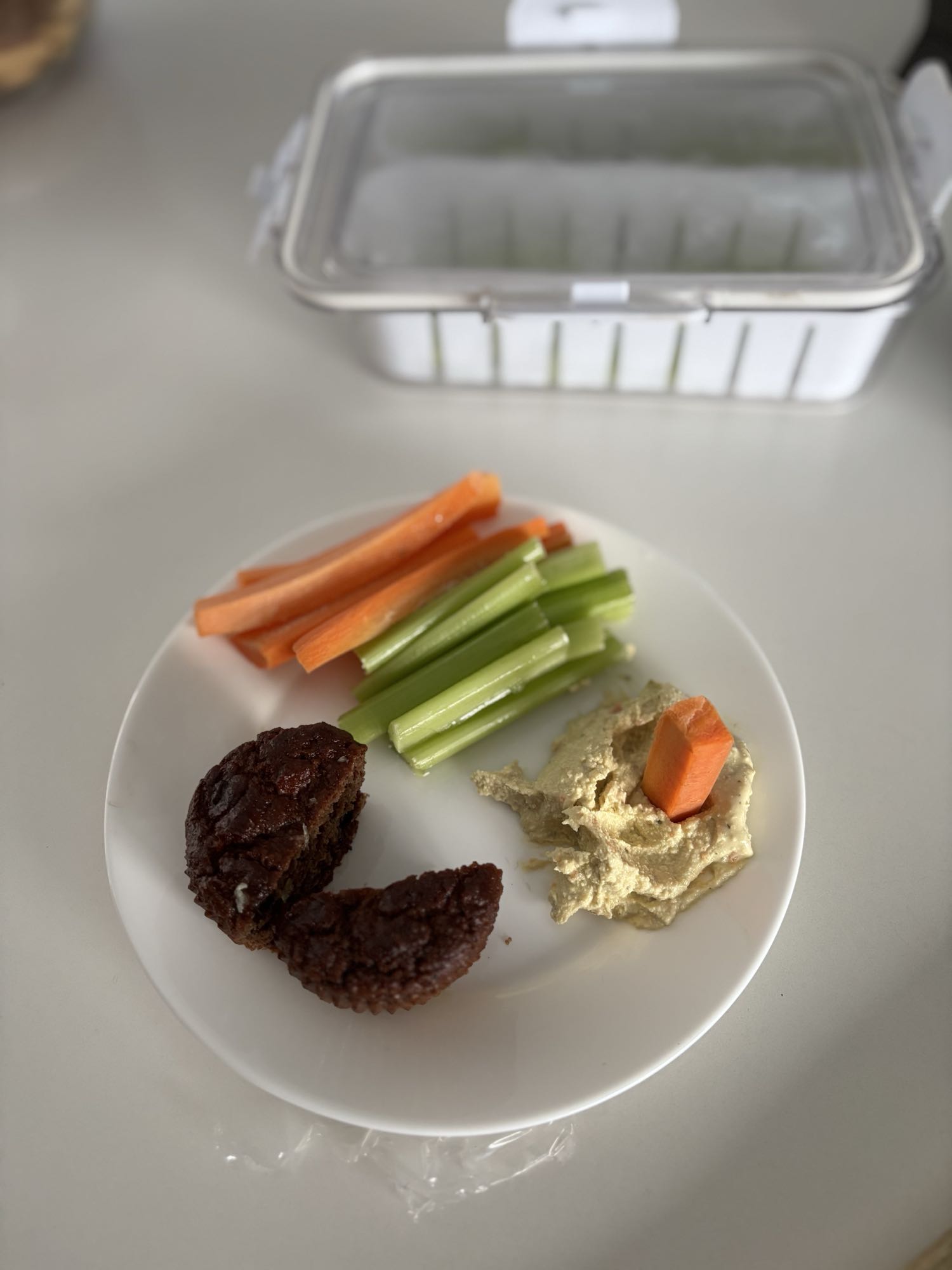 Goûter légumes et muffin