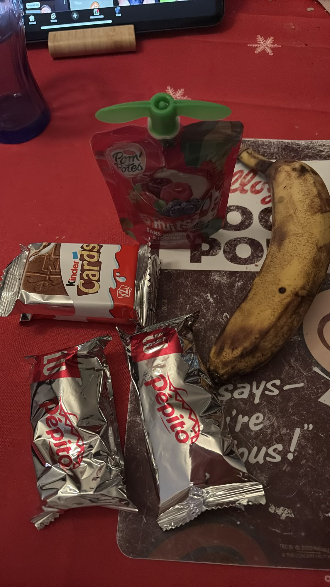 Snack with banana & treats