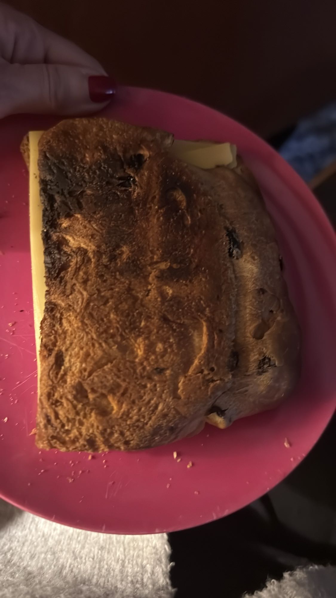 Kaas rozijnenbroodje