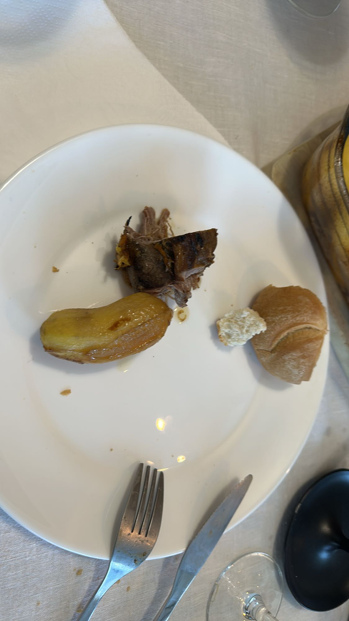 Roast meat with plantain