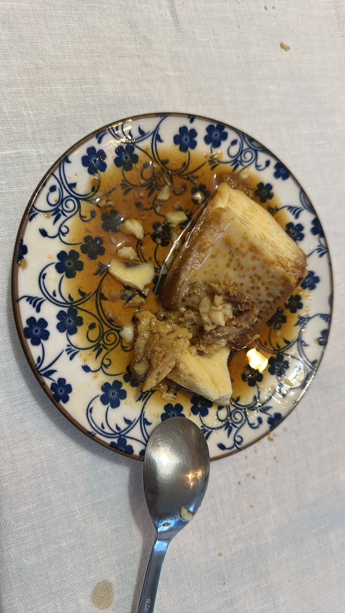 Caramel flan dessert